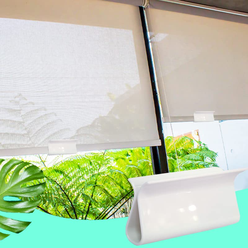 Clear Plastic Roller Window Shade Hem Grips - 40 Pack White Curtain Accessories for Easy Installation & Smooth Rolling | Perfect for Living Room, Bedroom & Office Window Treatments