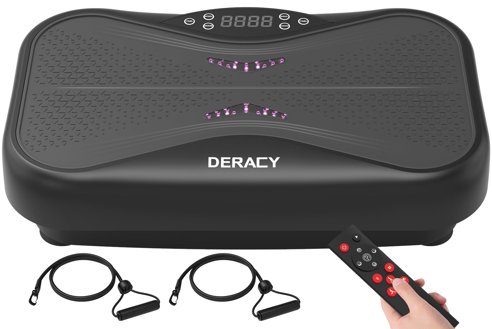 DERACY 3D Vibration Plate Exercise Machine - Full Body Workout Platform with Resistance Bands for Weight Loss, Toning & Fat Burning | Home Gym Fitness Equipment for Women & Men