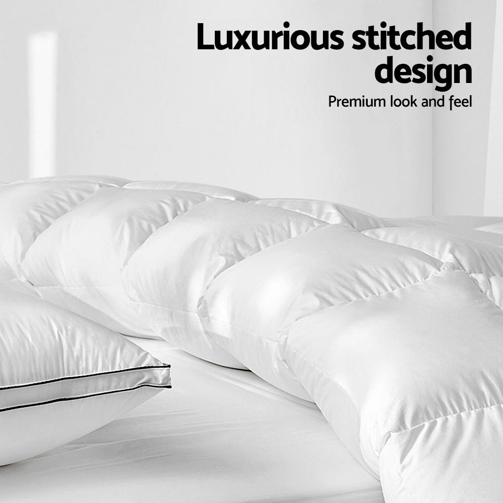 Premium 700GSM Duck Down Feather Quilt - Ultra Warm Winter Blanket for Queen Size Bed | Luxury Duvet Insert & Doona Cover | Perfect for Cold Nights, Guest Rooms & Cozy Bedroom Decor