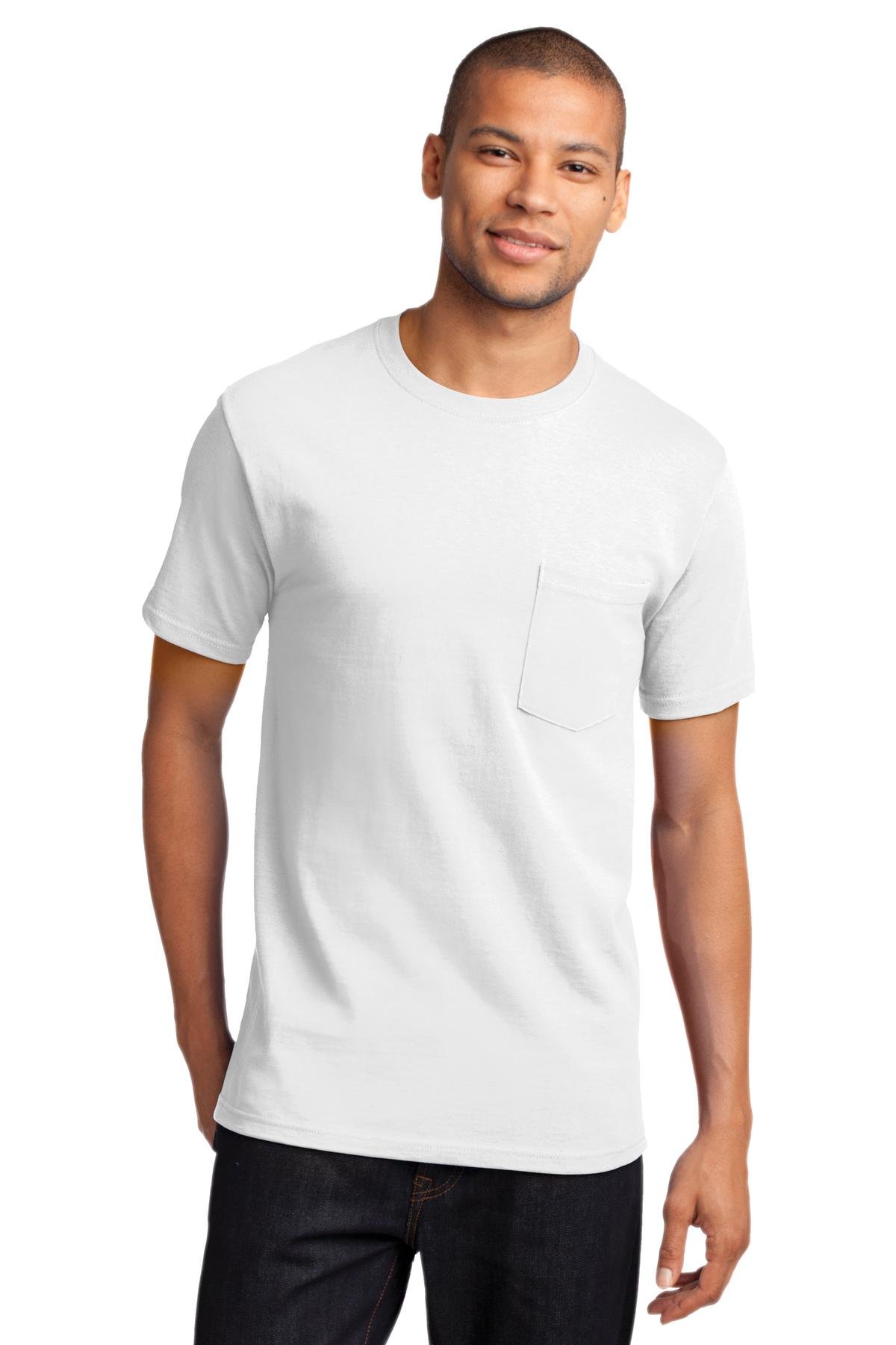 Port & Company Men's Tall Essential Pocket T-Shirt - Comfortable Cotton Crewneck Tee for Work, Casual Wear & Everyday Use