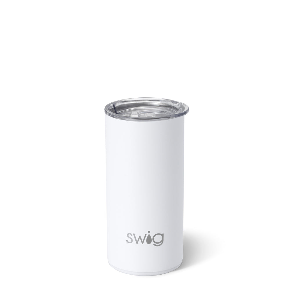 Premium White Slim Tumbler 12oz - Insulated Stainless Steel Travel Mug for Coffee, Tea & Cold Drinks - Perfect for Office, Gym & Outdoor Activities