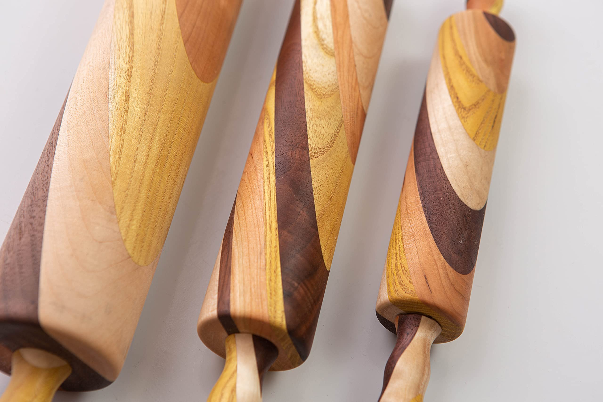 Amish Handmade Wooden Rolling Pin - 9 Inch Multi-Purpose Baking Tool for Pies, Bread, Pizza Dough - Perfect for Home Bakers & Professional Kitchens