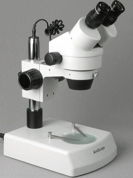 Amscope SM-2BYY 7X-135X Binocular Stereo Zoom Microscope with Dual Halogen Illumination - Ideal for Jewelry Inspection, Coin Collecting, and Electronics Repair