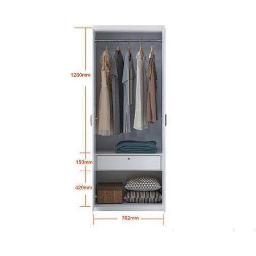 Mikas II 2-Door Open Wardrobe Closet - Spacious Storage for Bedroom, Walk-In Closet & Dressing Room Organization