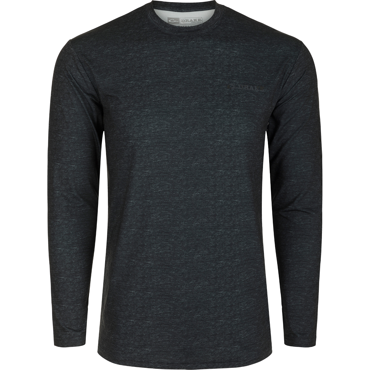 Long Sleeve Performance Crew Print T-Shirt for Men - Moisture Wicking Athletic Shirt with Stylish Design - Perfect for Gym, Running & Outdoor Activities