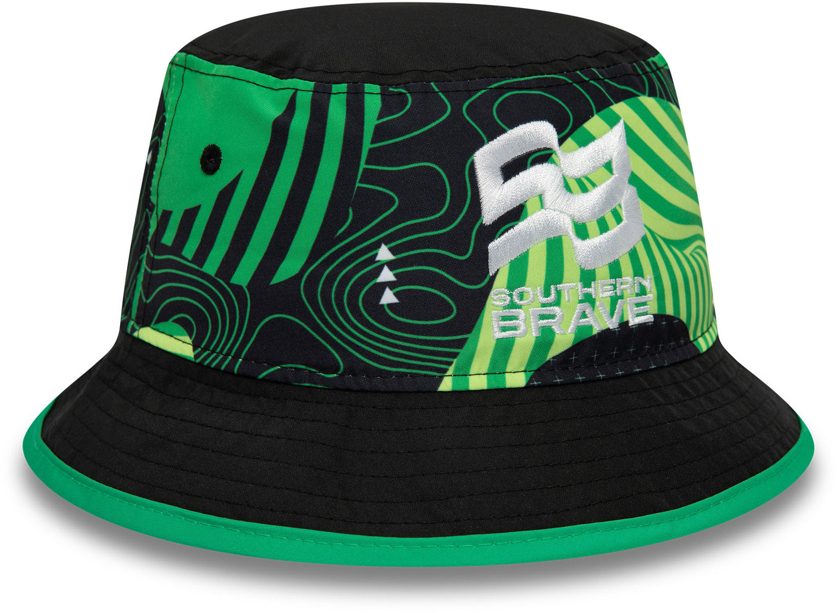 Southern Brave The Hundred New Era All Over Print Bucket Hat | Official Cricket Fan Gear | Perfect for Outdoor Sports & Summer Fashion