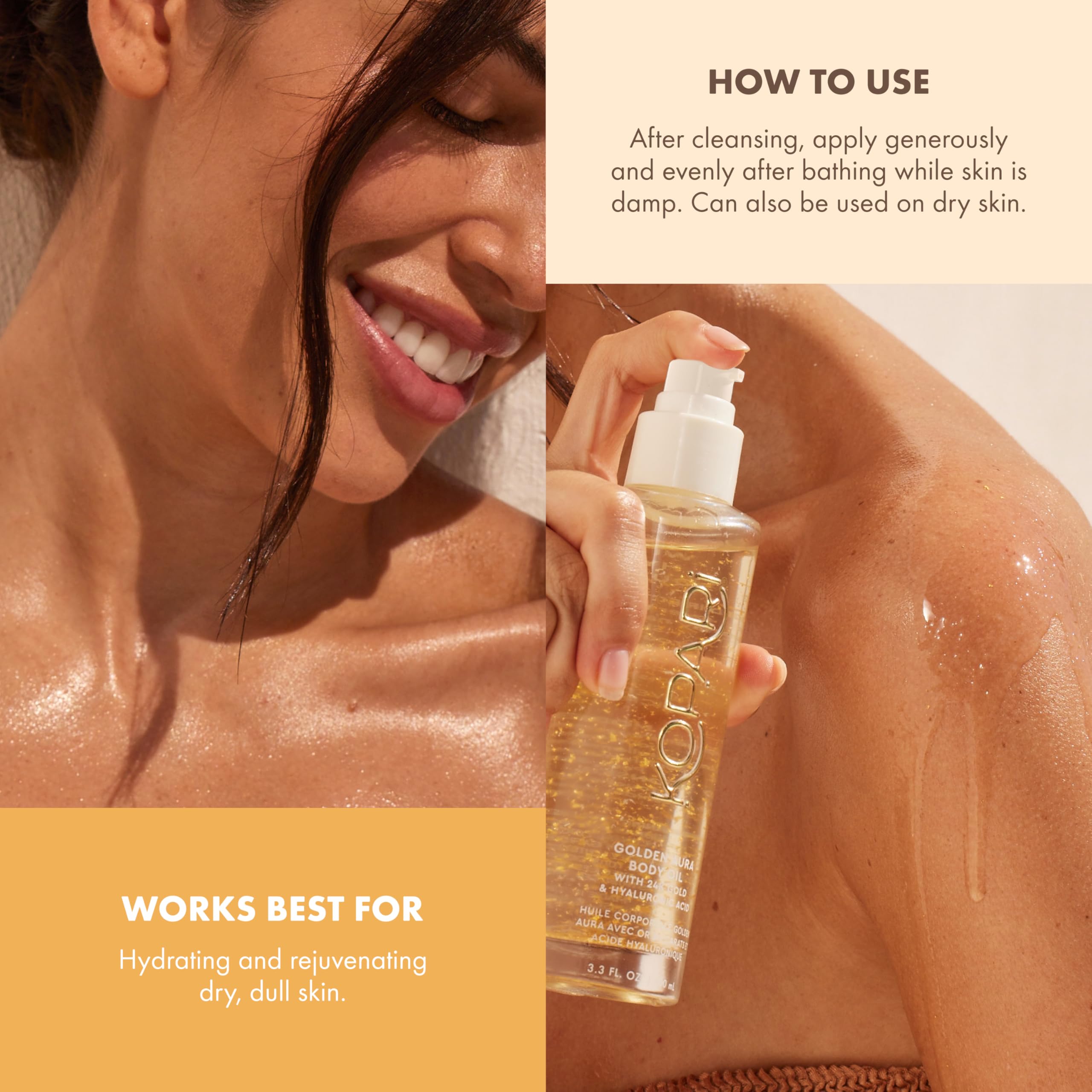 Kopari Jumbo Body Butter & Golden Aura Body Oil Set - Ultra Hydrating Coconut Skincare Duo for Dry Skin - Perfect for Spa Day & Self Care Routine