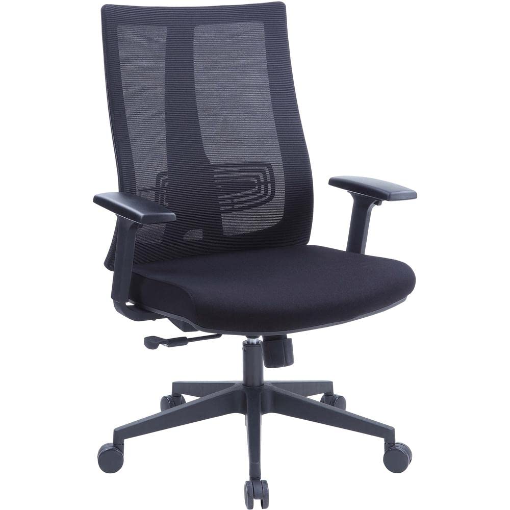 Lorell High-Back Black Molded Seat Chair - Ergonomic Office Chair for Home & Work, Comfortable Desk Chair with Lumbar Support - Perfect for Office, Gaming, Study & Workspaces