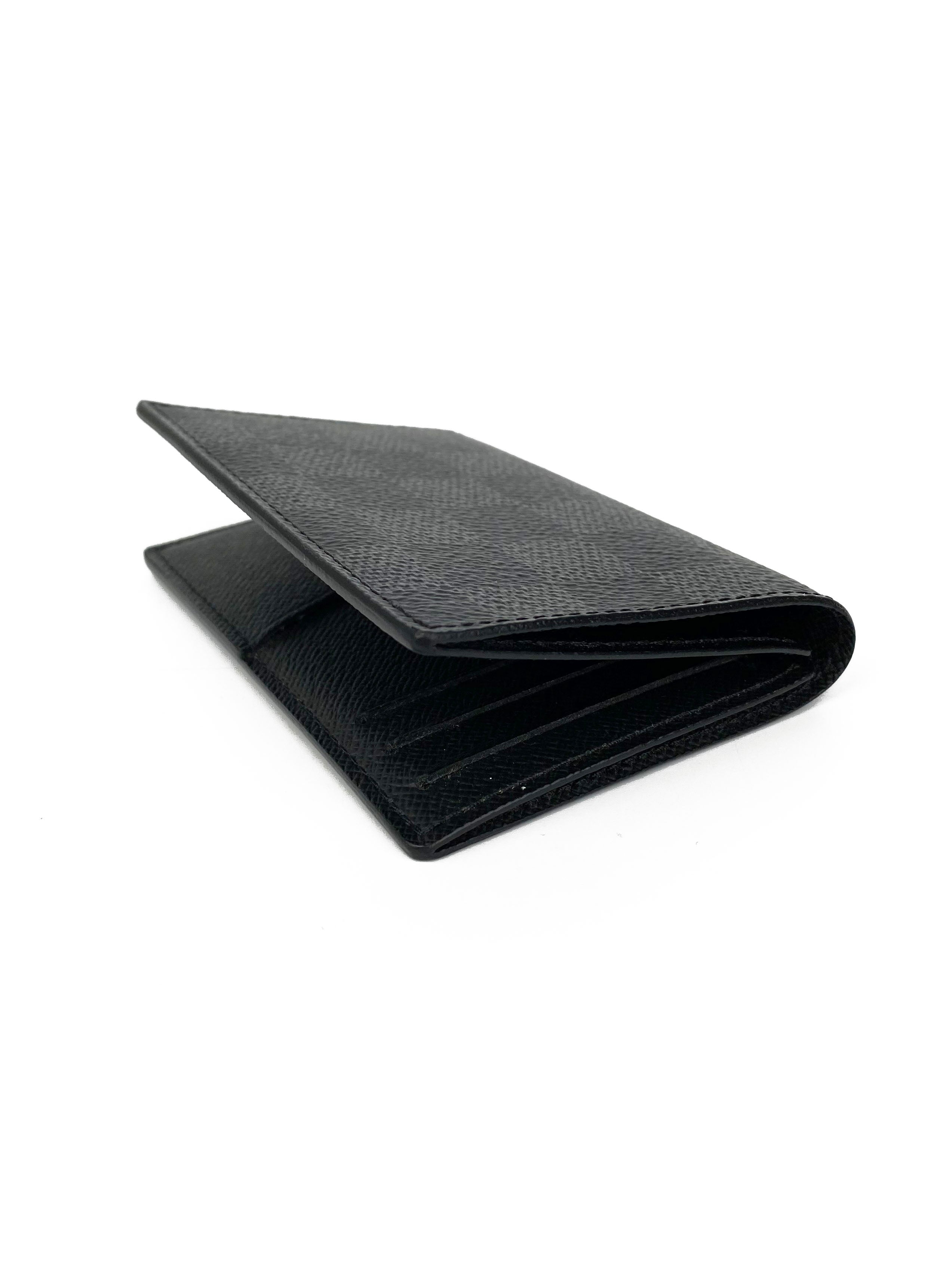 Louis Vuitton Damier Graphite Men's Wallet - Slim Bifold Pocket Organizer for Credit Cards & Cash | Perfect for Business, Travel & Everyday Use