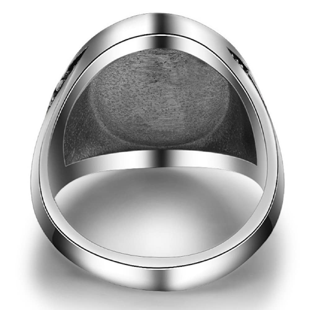 PikaLF Masonic Ring for Men - Gold Tree of Life Freemason Symbol Ring | Hip Hop Biker Jewelry | Religious Amulet & Punk Style Gift | Perfect for Masonic Ceremonies, Biker Events & Fashion Statements