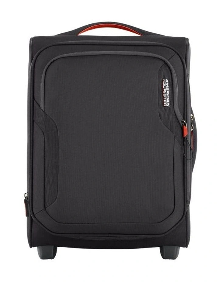 American Tourister Applite 5.0 20-Inch Carry-On Luggage - Lightweight Hardshell Suitcase with Spinner Wheels, Grey - Perfect for Business Travel & Weekend Getaways