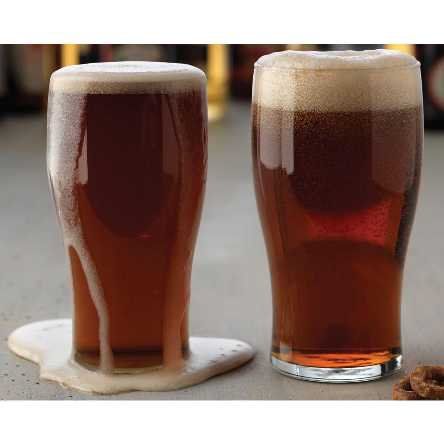 Libbey 4808 Clear 16 Ounce Pub Beer Glasses - Set of 24 Bulk Bar Glasses for Draft Beer, Ale, Lager, Cocktails - Perfect for Bars, Restaurants, Pubs, Home Brewing & Parties