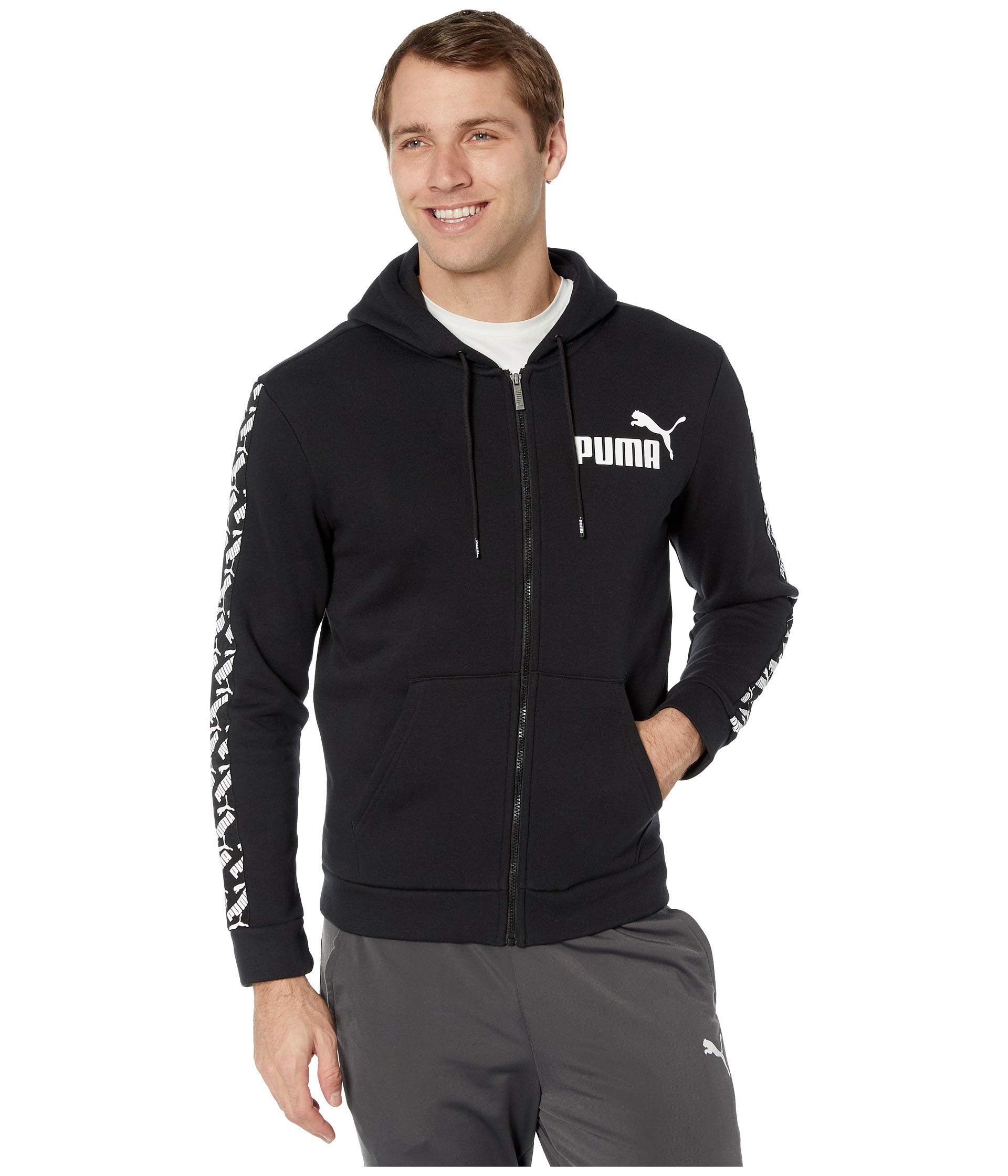 PUMA Men's Amplified Hooded Fleece Jacket - Lightweight Warm Winter Pullover for Running, Hiking & Outdoor Activities