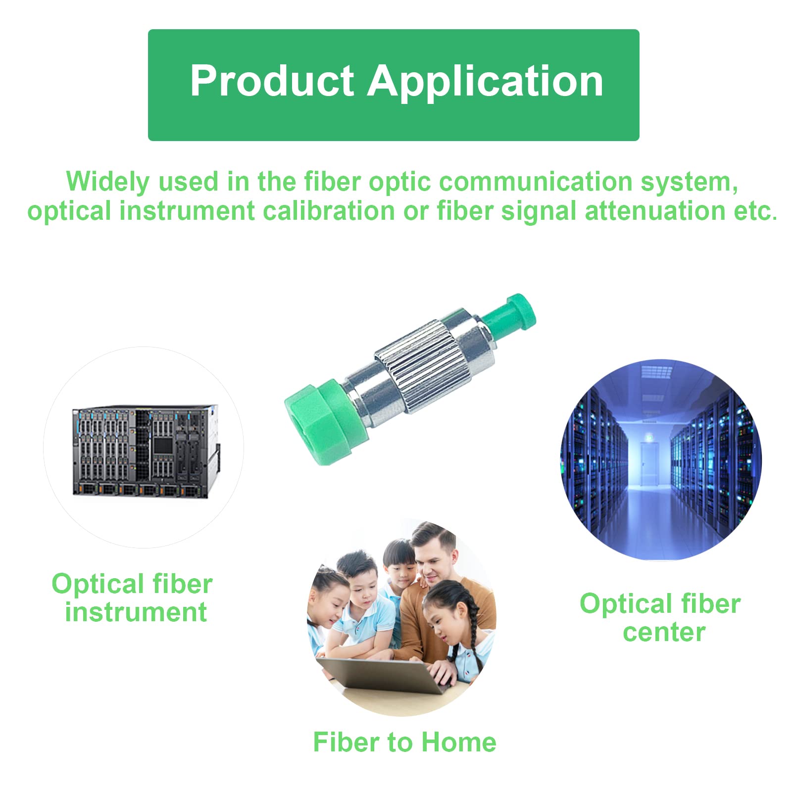 5dB FC-APC Fiber Attenuator 5Pcs - Signal Converter for Telecom Networks