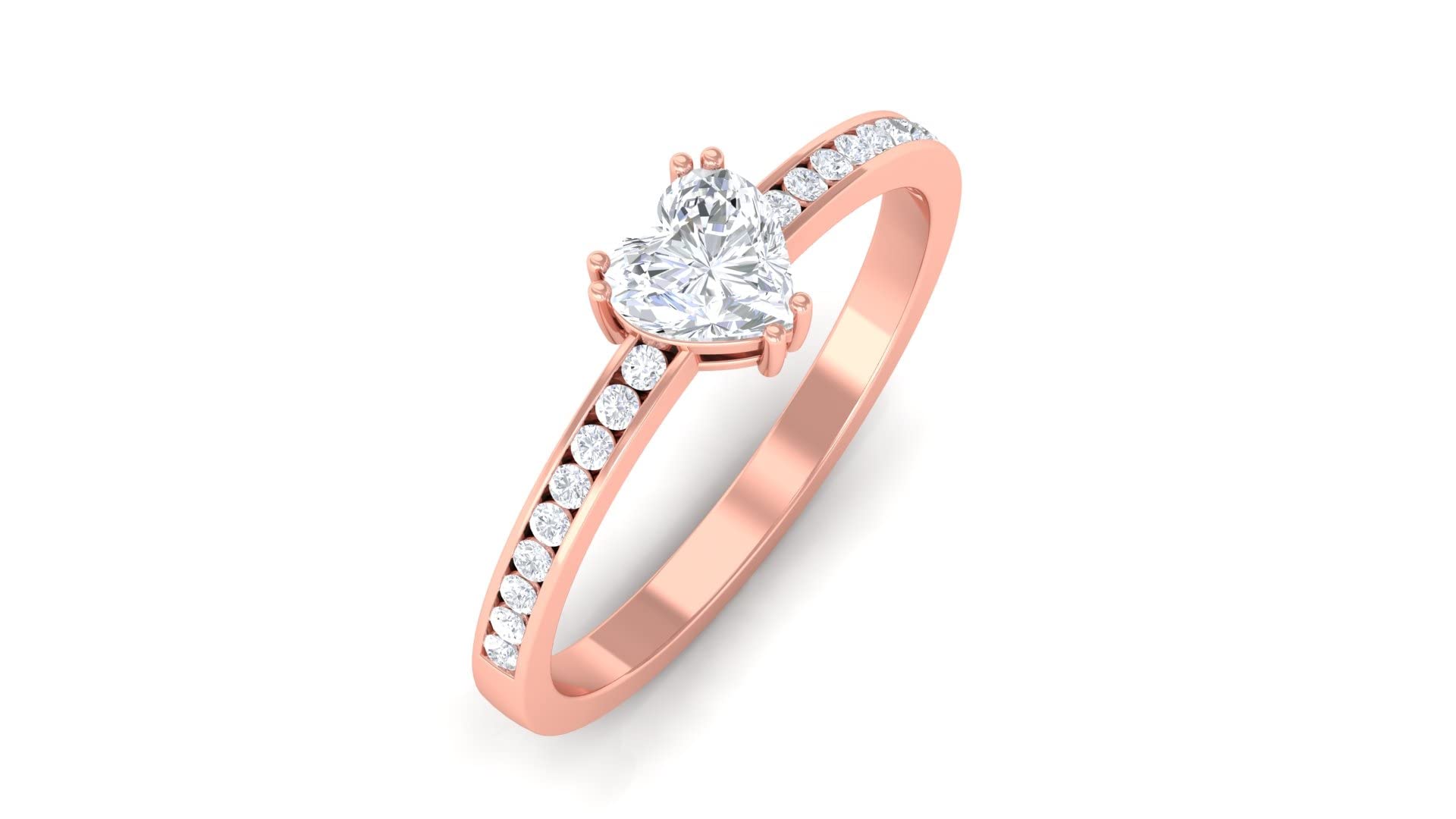 3/4 CT Heart Shape Moissanite Promise Ring - 14K Solid Gold, Certified for Authenticity - Perfect for Engagements, Anniversaries & Romantic Gifts