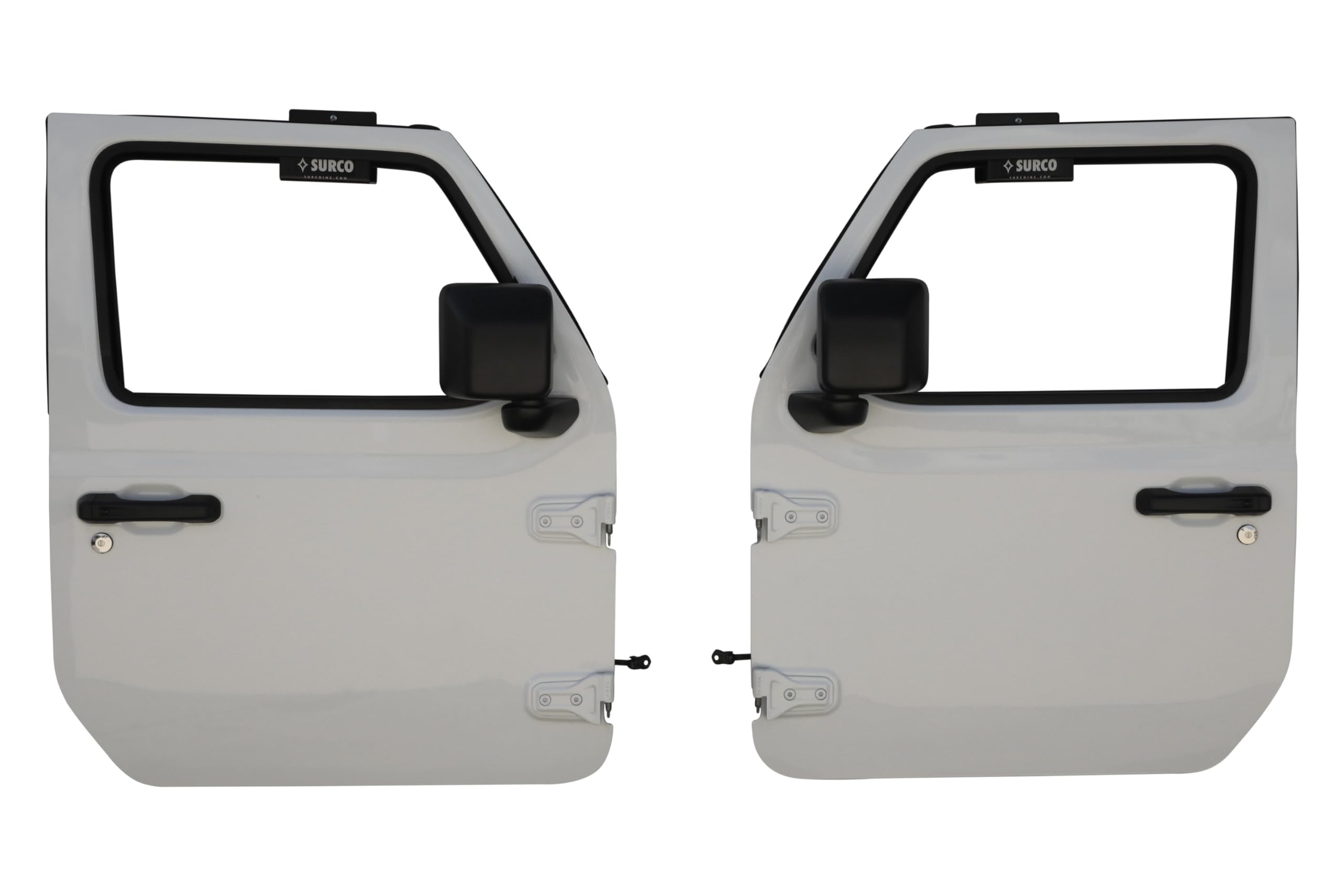 Surco DH1000 Wall Mount Door Storage Hangers for Jeep Wrangler YJ TJ JK JL - Heavy Duty Front & Rear Door Organizer Pair - Perfect for Garage, Off-Road Gear Storage & Jeep Accessories Organization