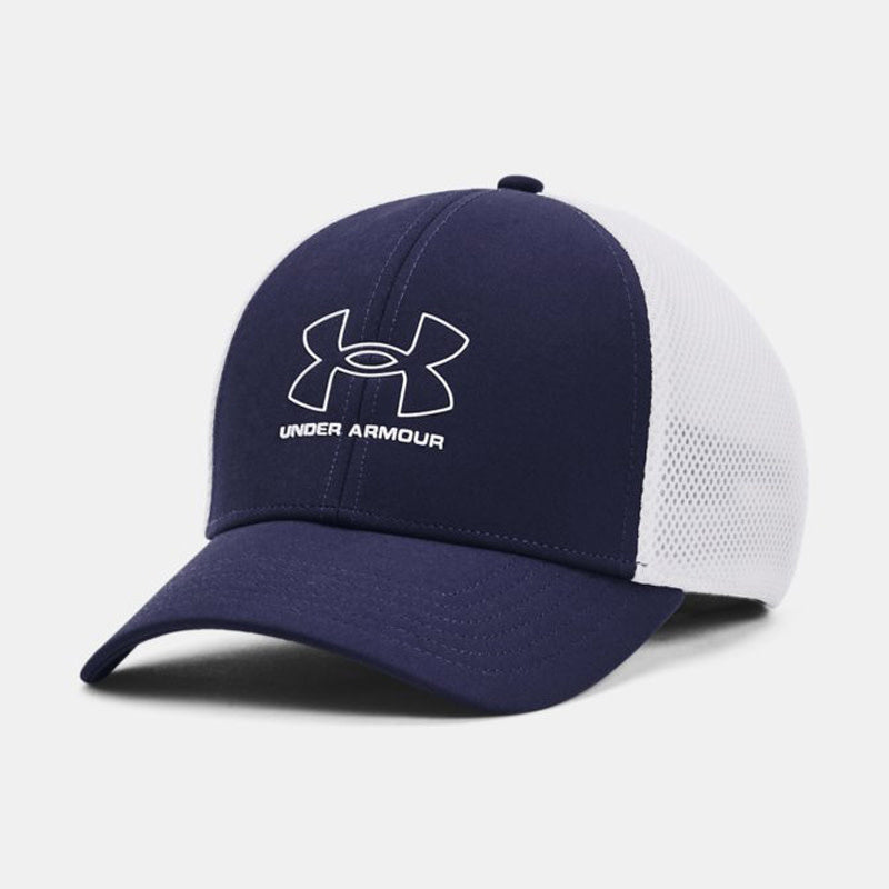 Under Armour Iso Chill Driver Mesh Cap - Navy Blue Performance Golf Hat for Men & Women - Breathable UV Protection for Outdoor Sports & Casual Wear