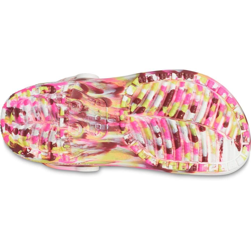Crocs Unisex Classic Translucent Marbled Clogs for Men & Women - Comfortable Slip-On Shoes for Casual Wear, Beach, Pool & Outdoor Activities