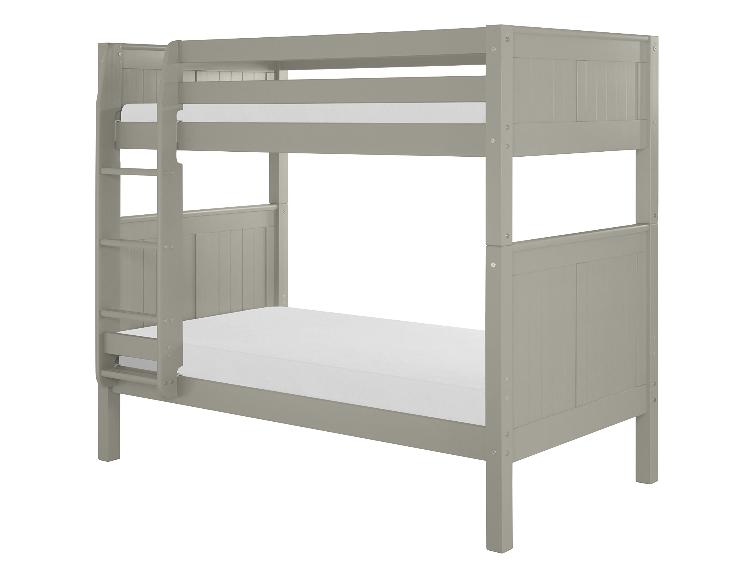 Camaflexi Twin Size Bunk Bed Panel Headboard - Grey Finish (C924_GY) | Space-Saving Bedroom Furniture for Kids & Teens Rooms, Dorms & Small Spaces