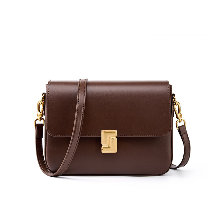 Premium Genuine Leather Shoulder Messenger Bag - Crossbody Underarm Bag for Men & Women - Perfect for Work, Travel & Everyday Use