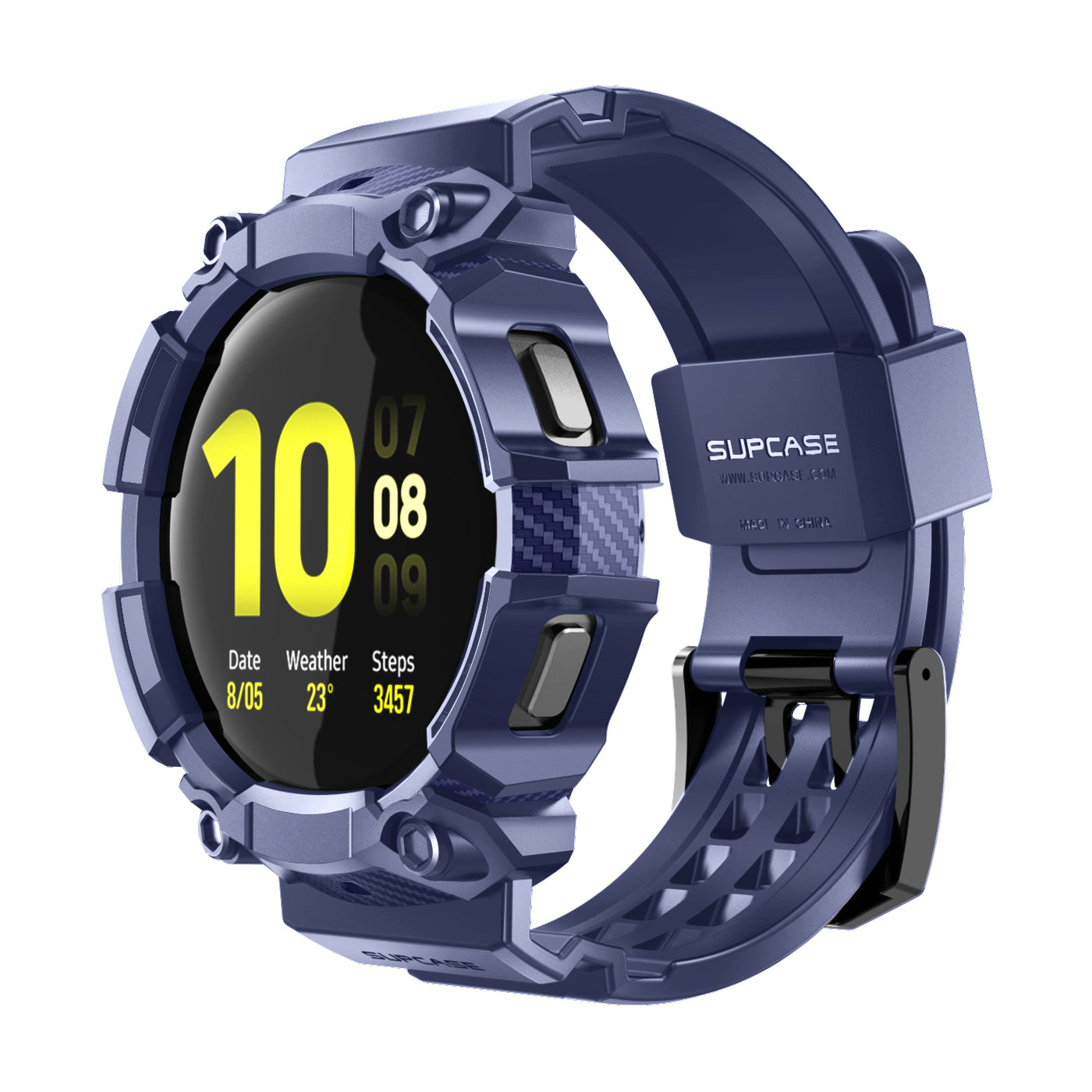 Samsung Galaxy Watch 4 44mm Case with Unicorn Beetle Pro Band - Blue Protective Cover for Men & Women | Perfect for Running, Swimming & Outdoor Activities