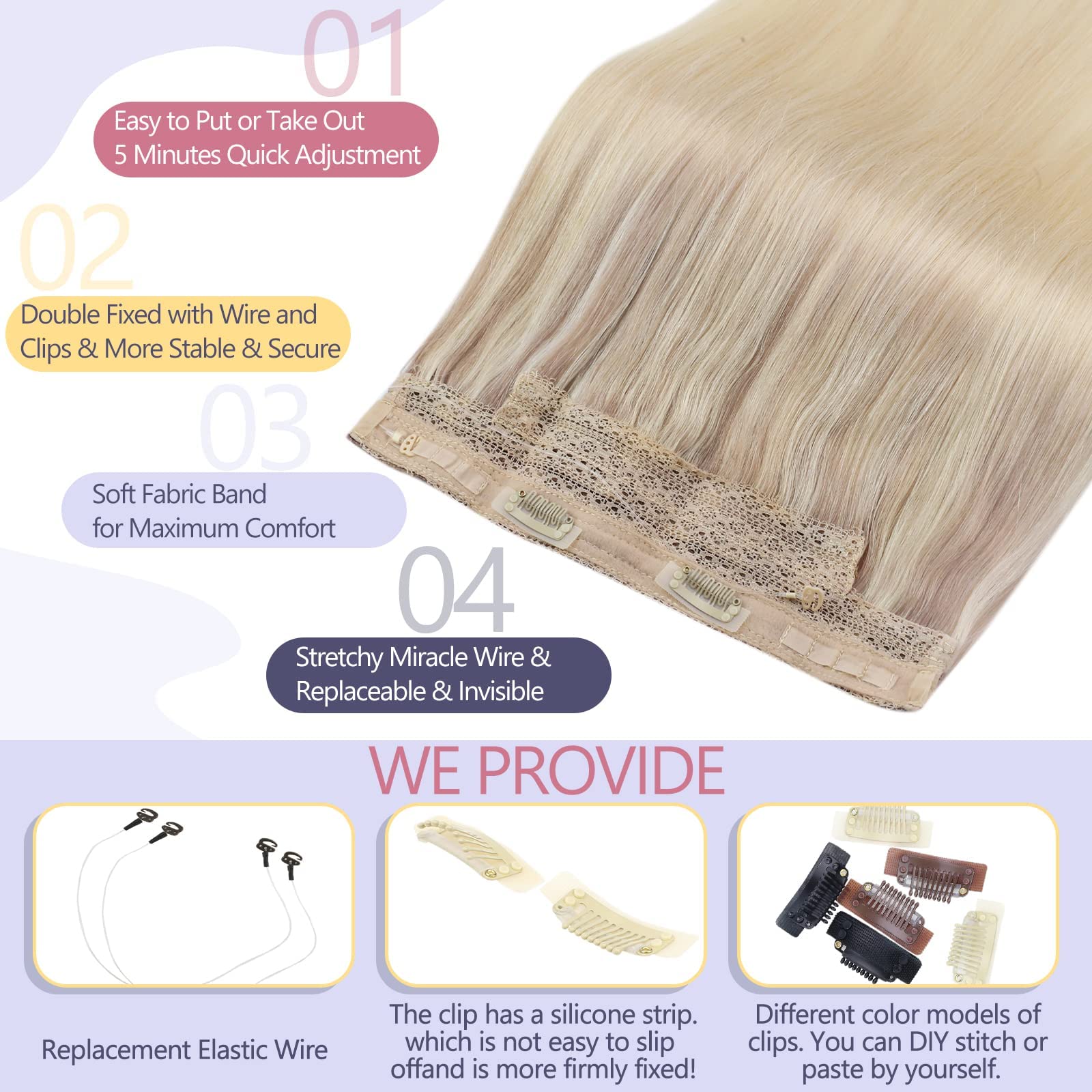 Sunny Hair Wire Hair Extensions 14