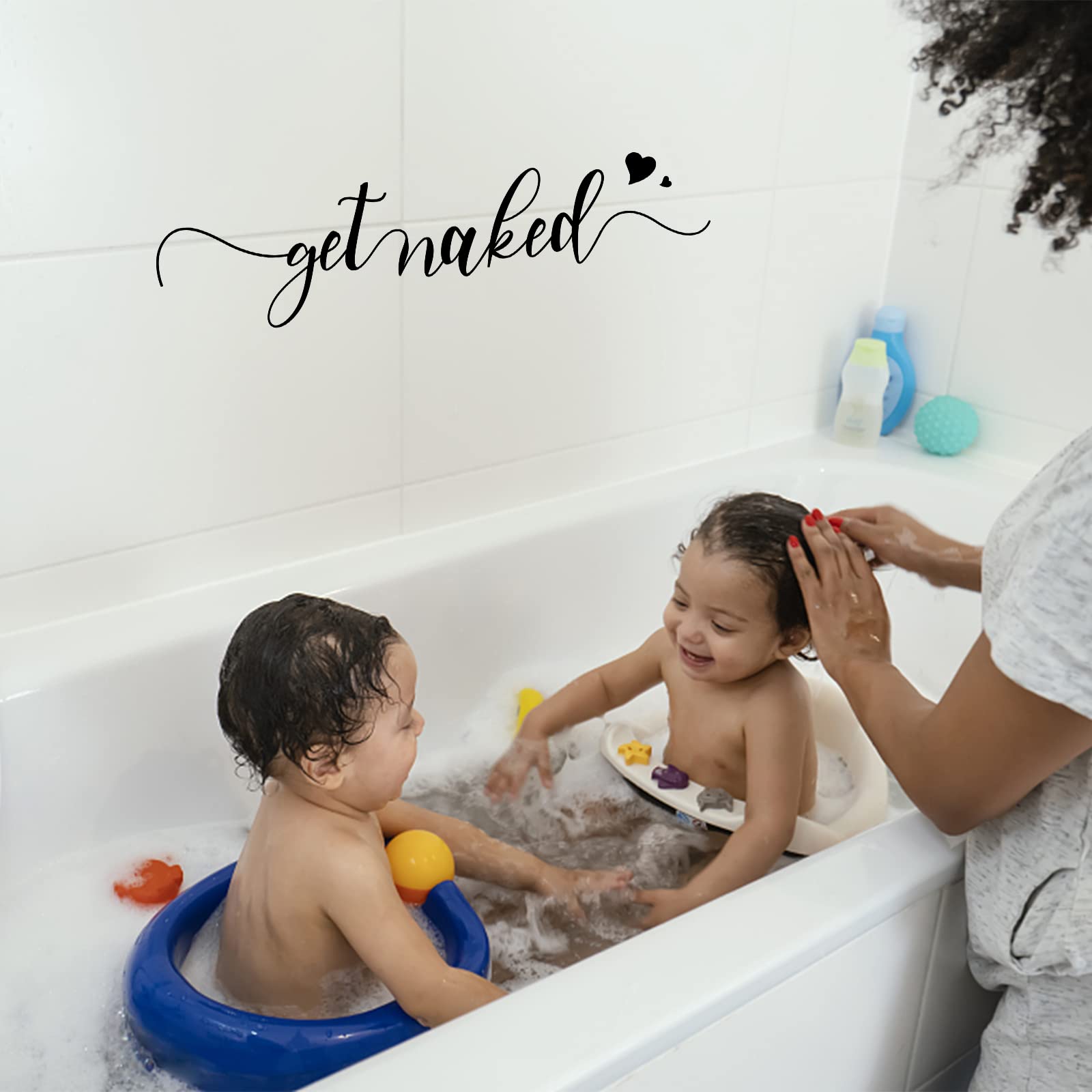 SUPERDANT Funny Bathroom Wall Decals - Vinyl DIY Letter Stickers with Quotes for Shower & Bathtub Decor - Waterproof Home Decoration for Bathroom, Perfect for Spa Nights and Home Makeovers