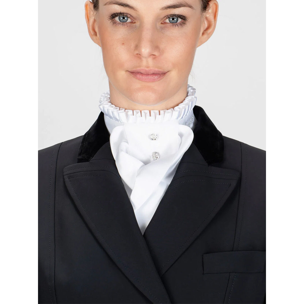 Equiline Adel Pleated Collar Stock Tie - Elegant Equestrian Neckwear for Horse Riding & Dressage Competitions | Perfect for Show Jumping & Formal Riding Events
