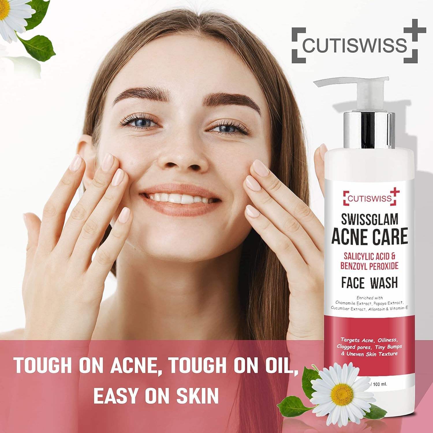 1% Salicylic Acid Face Wash for Oily, Dry & Acne-Prone Skin | Gentle Acne Treatment Cleanser - 100ml | Daily Deep Cleansing for Clear, Healthy Skin