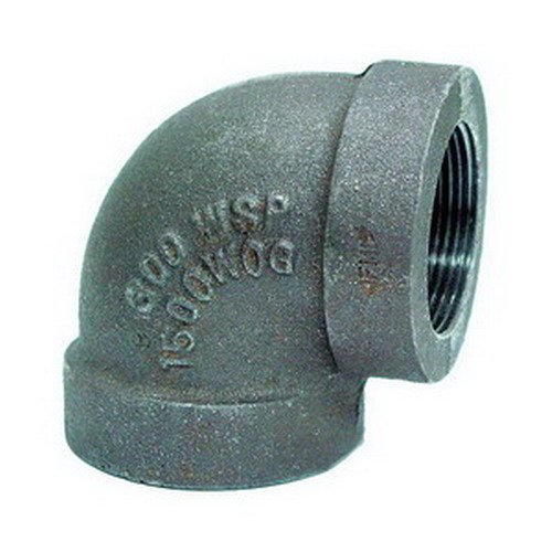 90 Degree Elbow, 3/4 Inch NPT, Malleable Iron Pipe Fitting, 300 PSI Pressure Rating - Perfect for Plumbing, HVAC, and Industrial Pipe Connections