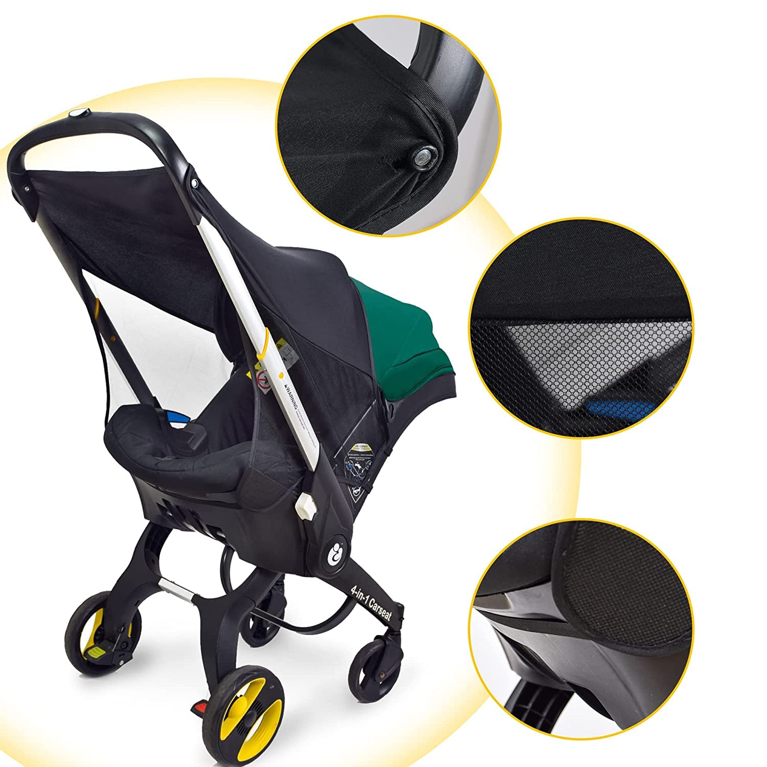 **Doona Stroller Sun Shade Extension - UV Protection Canopy Cover for Baby Car Seat & Stroller, Anti-UV Snooze Shade for Buggy & Carrycot - Perfect for Outdoor Walks, Beach Trips & Travel**