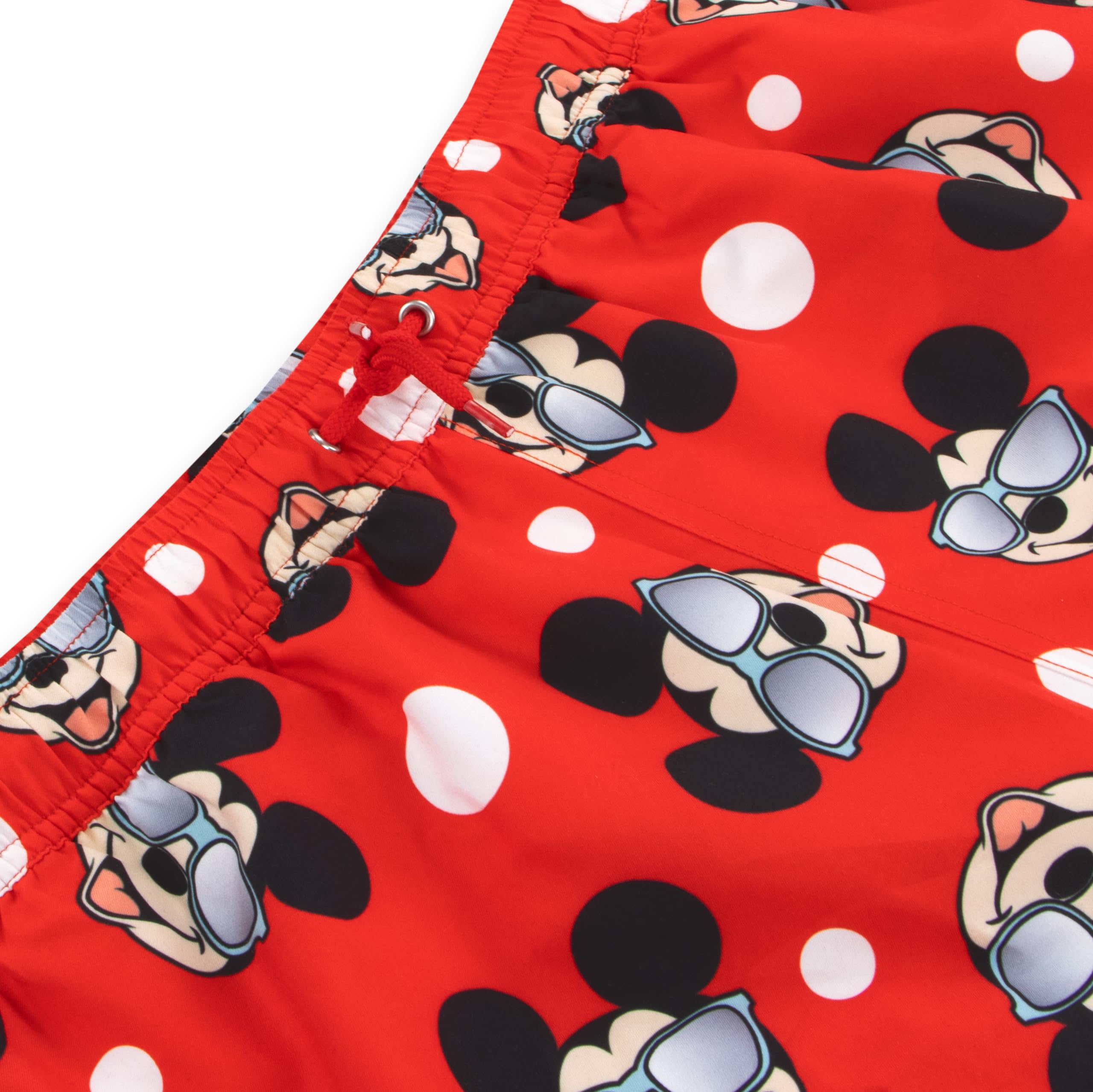 Disney Mickey Mouse Men's Swim Trunks with Pockets - Quick Dry Beach Shorts for Swimming, Surfing & Summer Vacation | Novelty Swimwear for Pool Party, Water Park & Tropical Getaway