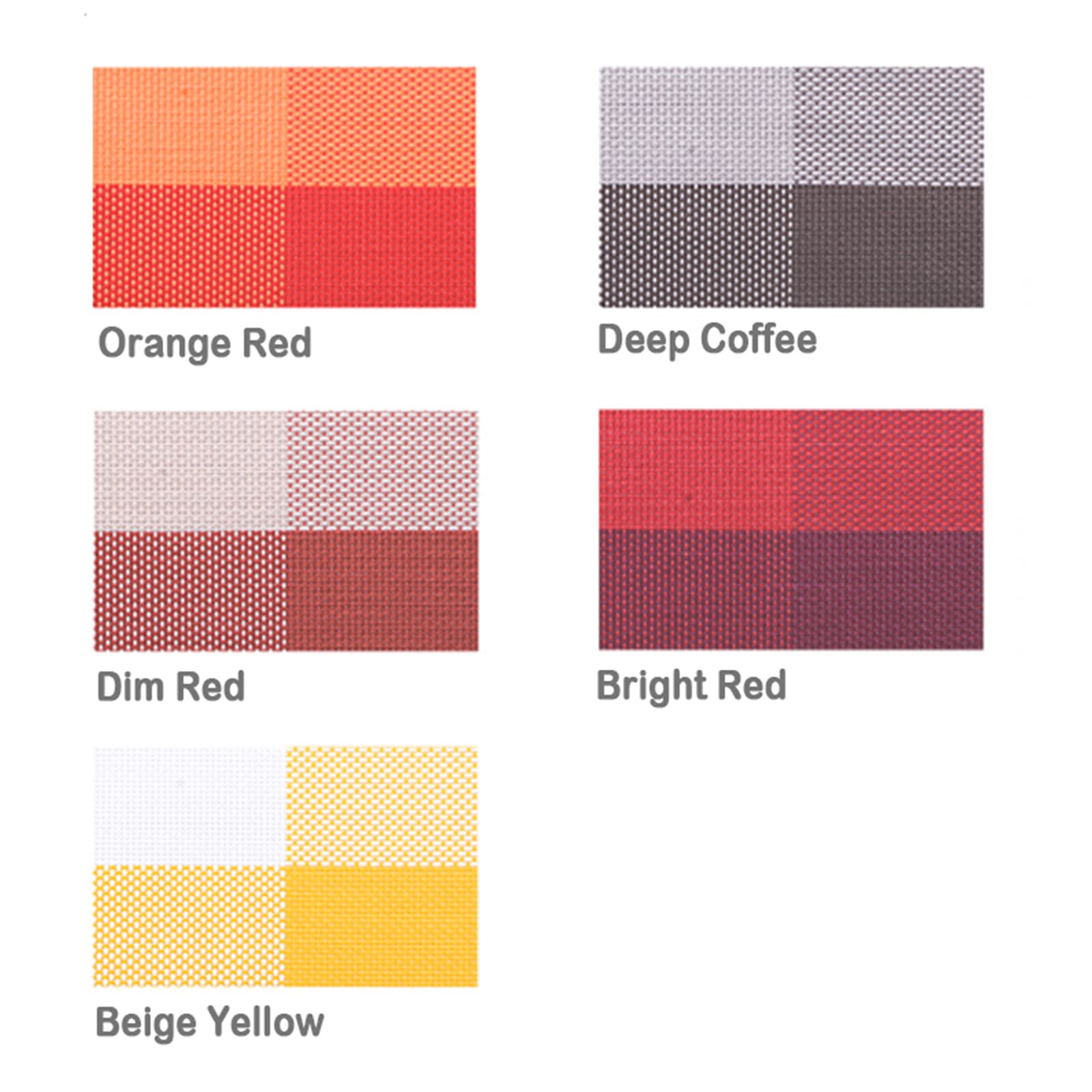 6-Pack PVC Heat-Resistant Placemats Set | Double-Sided Washable Table Mats for Kitchen & Dining | Easy to Clean & Durable | Perfect for Home, Restaurant & Office Use (Dark Red)