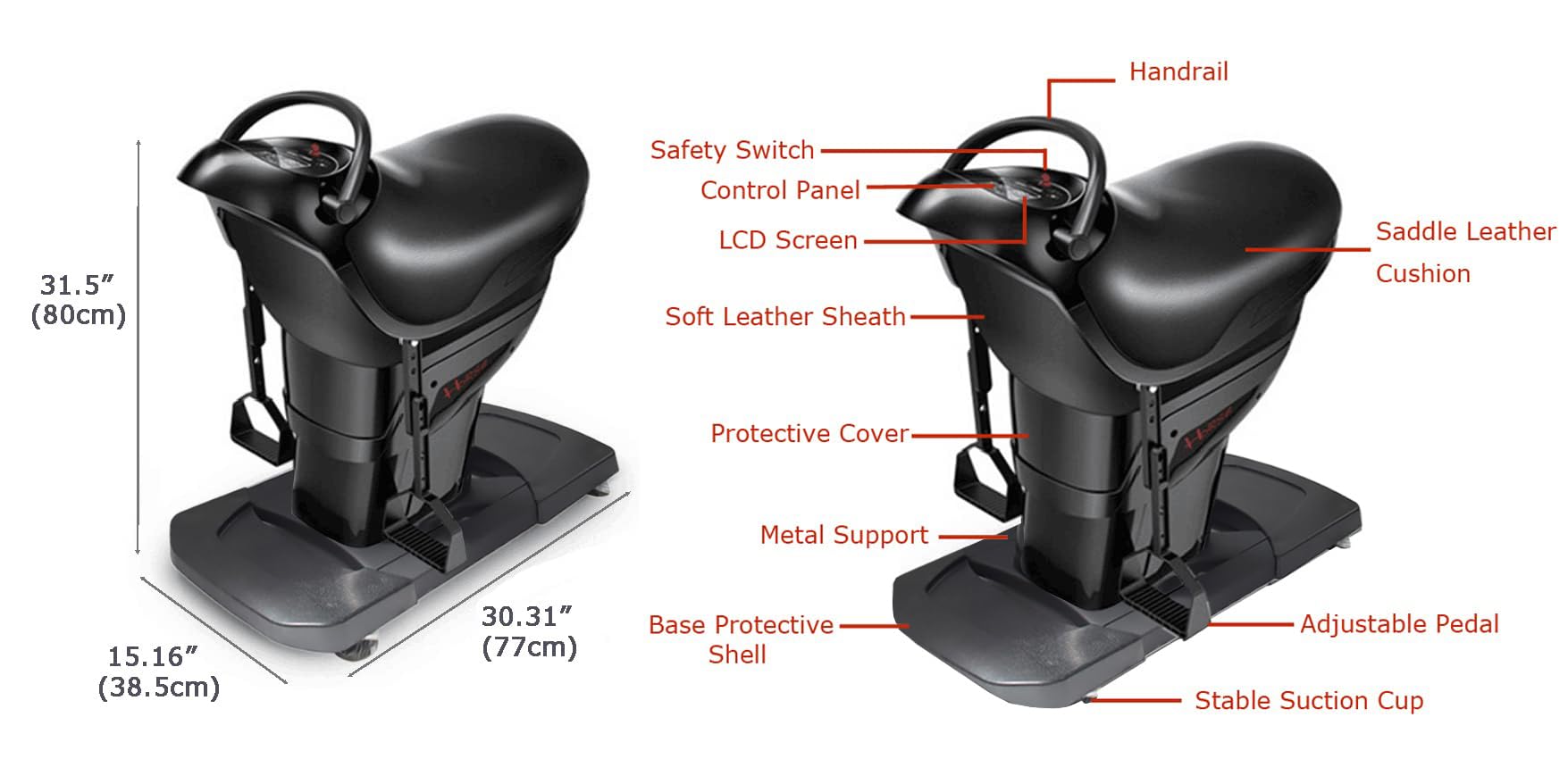 INTSUPERMAI 110V Electric Horse Riding Abdominal Exercise Machine with Safety Switch - Full Body Workout for Core Strength & Cardio - Perfect for Home Gym, Fitness Training & Weight Loss