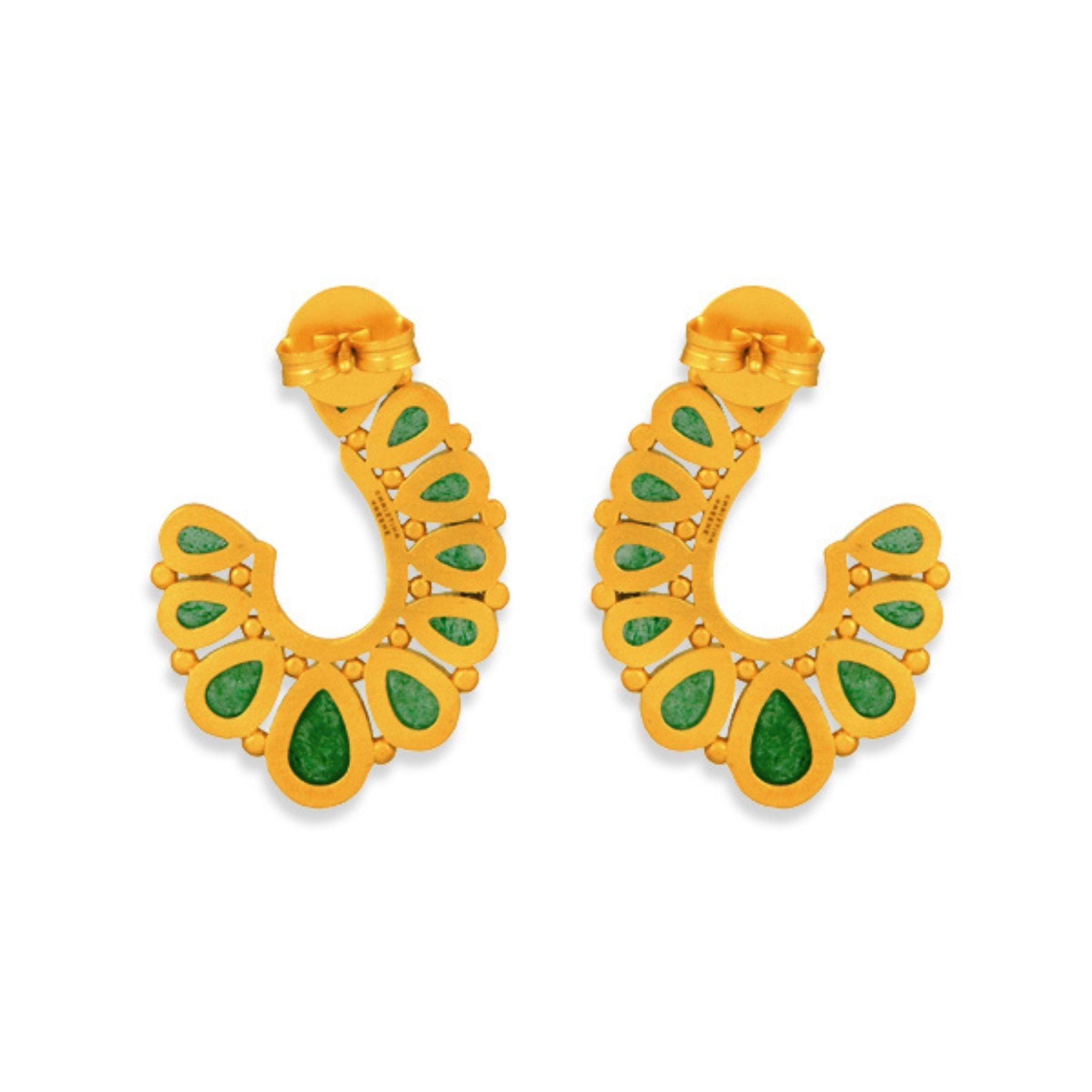 Riverbend Green Strawberry Quartz Earrings - Dainty Gemstone Jewelry for Women, Perfect for Everyday Wear & Special Occasions
