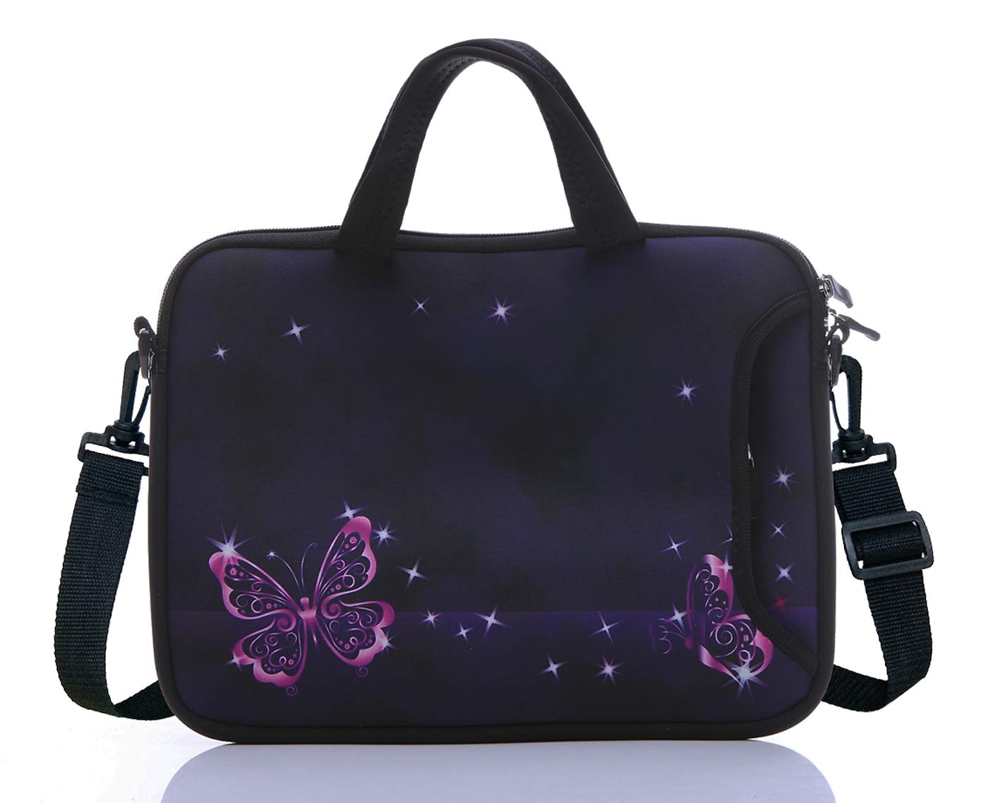 14 Inch Neoprene Laptop Sleeve Case with Shoulder Strap - Protective Cover for 14