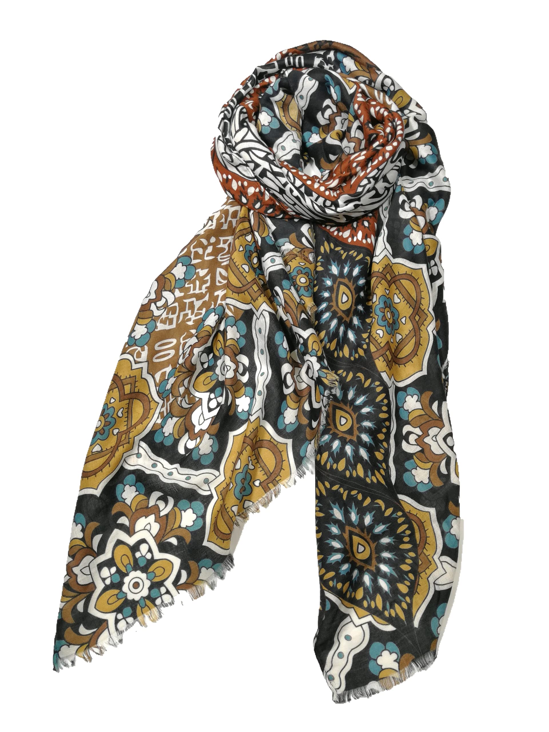 Shanlin Unisex Striped Cotton Scarves for Men & Women - Soft & Stylish Fashion Accessory for Casual, Office & Outdoor Wear