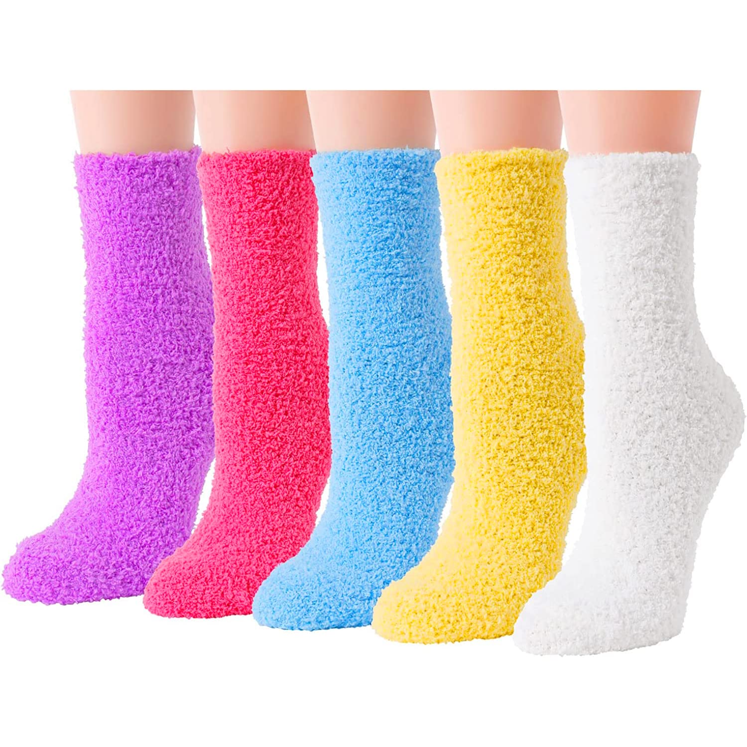 Super Soft Fluffy Plush Slipper Socks for Women & Girls - Cozy Fuzzy Winter House Socks with Non-Slip Grip | Perfect Gift for Christmas, Birthday & Relaxing at Home