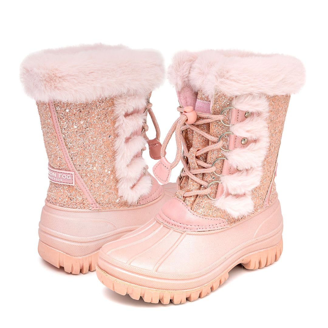London Fog Girls' Icelyn Cold Weather Snow Boots - Warm Lined Winter Boots for Toddler & Youth - Perfect for Snow Days, School & Outdoor Play
