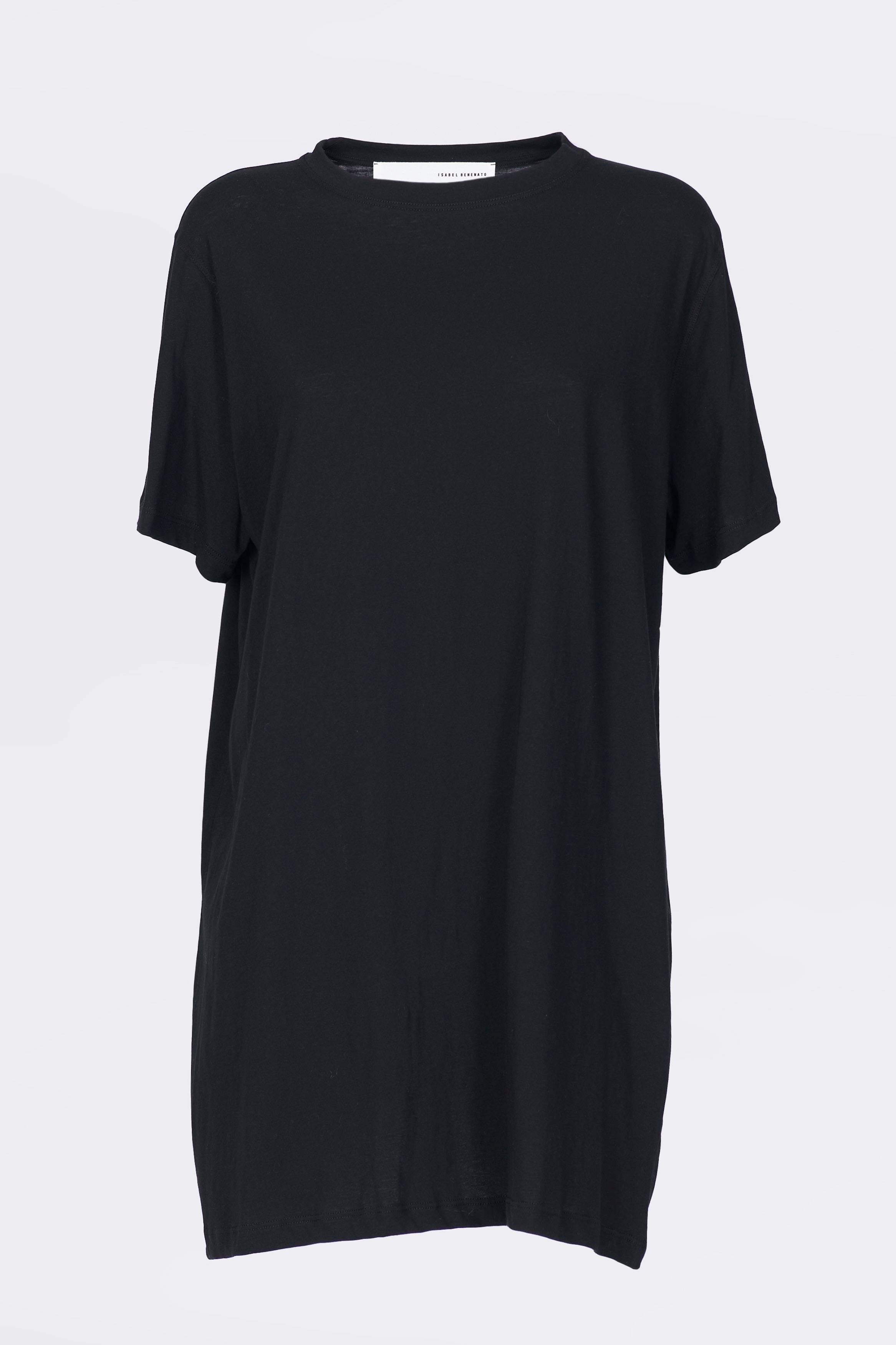 Isabel Benenato Oversized Jersey T-Shirt for Women - Soft Cotton Relaxed Fit Tee - Perfect for Casual Wear, Lounge & Street Style