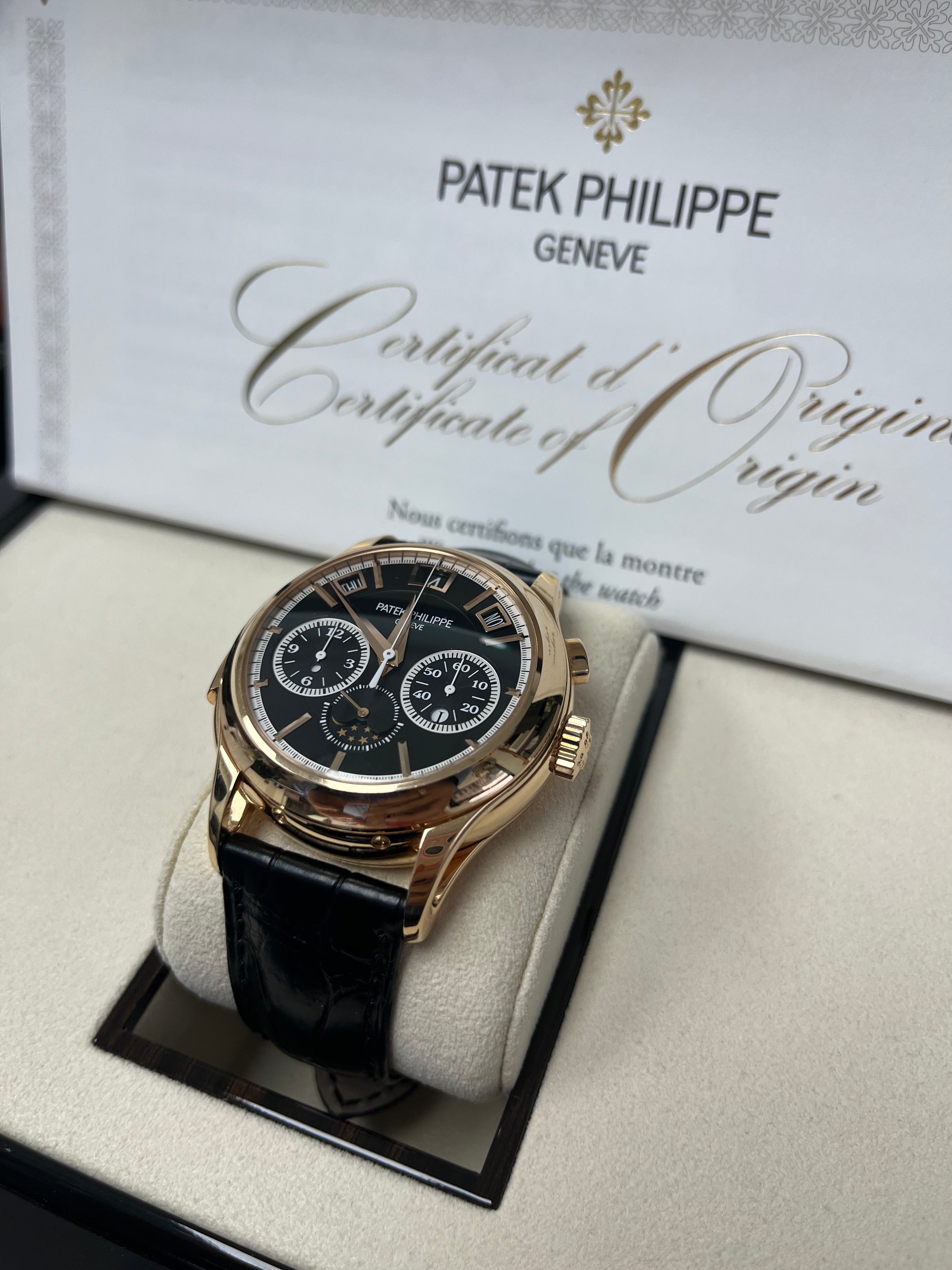 Patek Philippe Grand Complications 5208R-001 Rose Gold Black Dial Luxury Watch - Perfect for Formal Events & Collectors