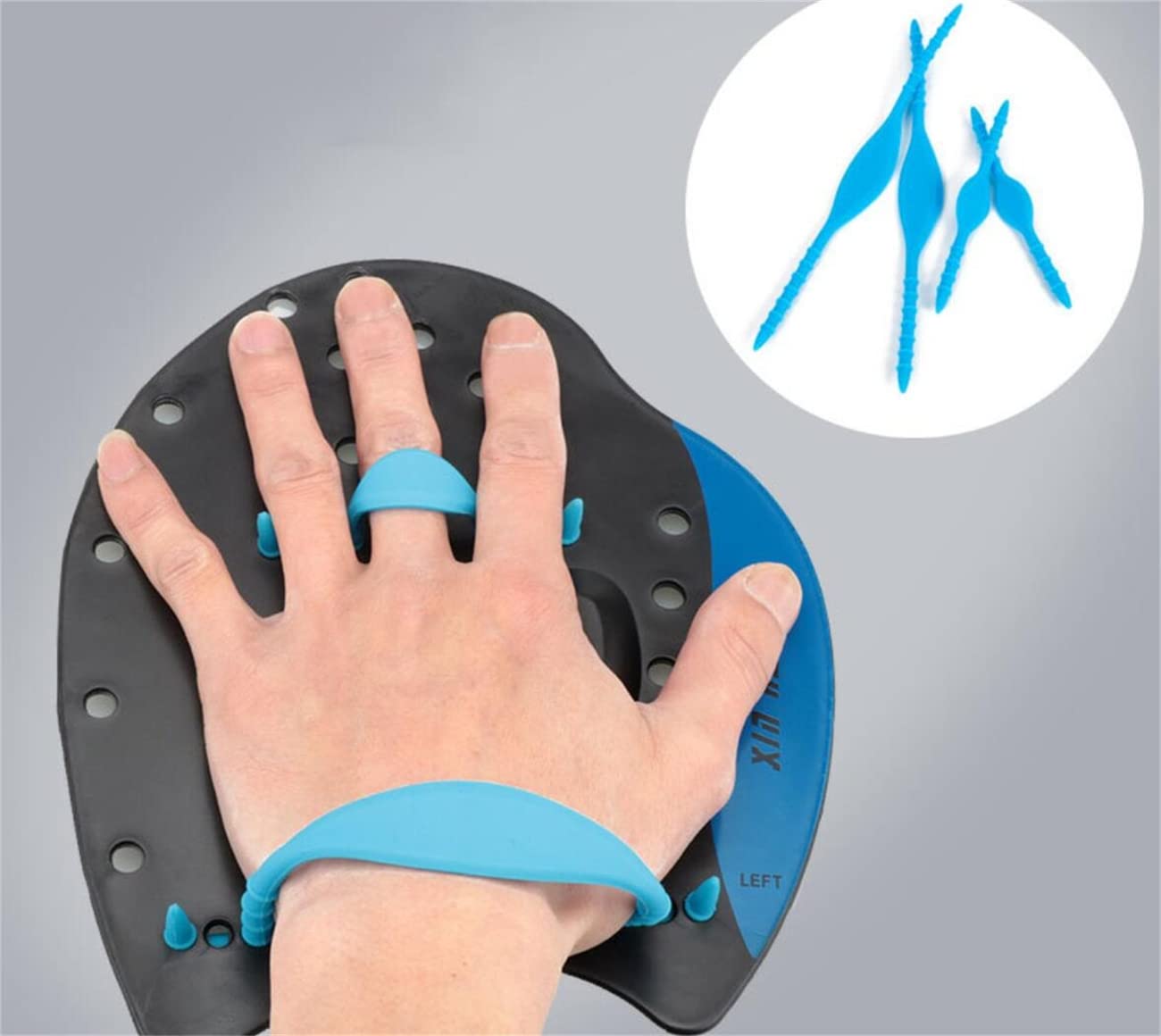 **Webbed Silica Gel Swimming Gloves - Water Resistance Aquatic Training Gloves for Men, Women & Kids - Ideal for Swimming, Fitness, Aerobics & Water Sports**