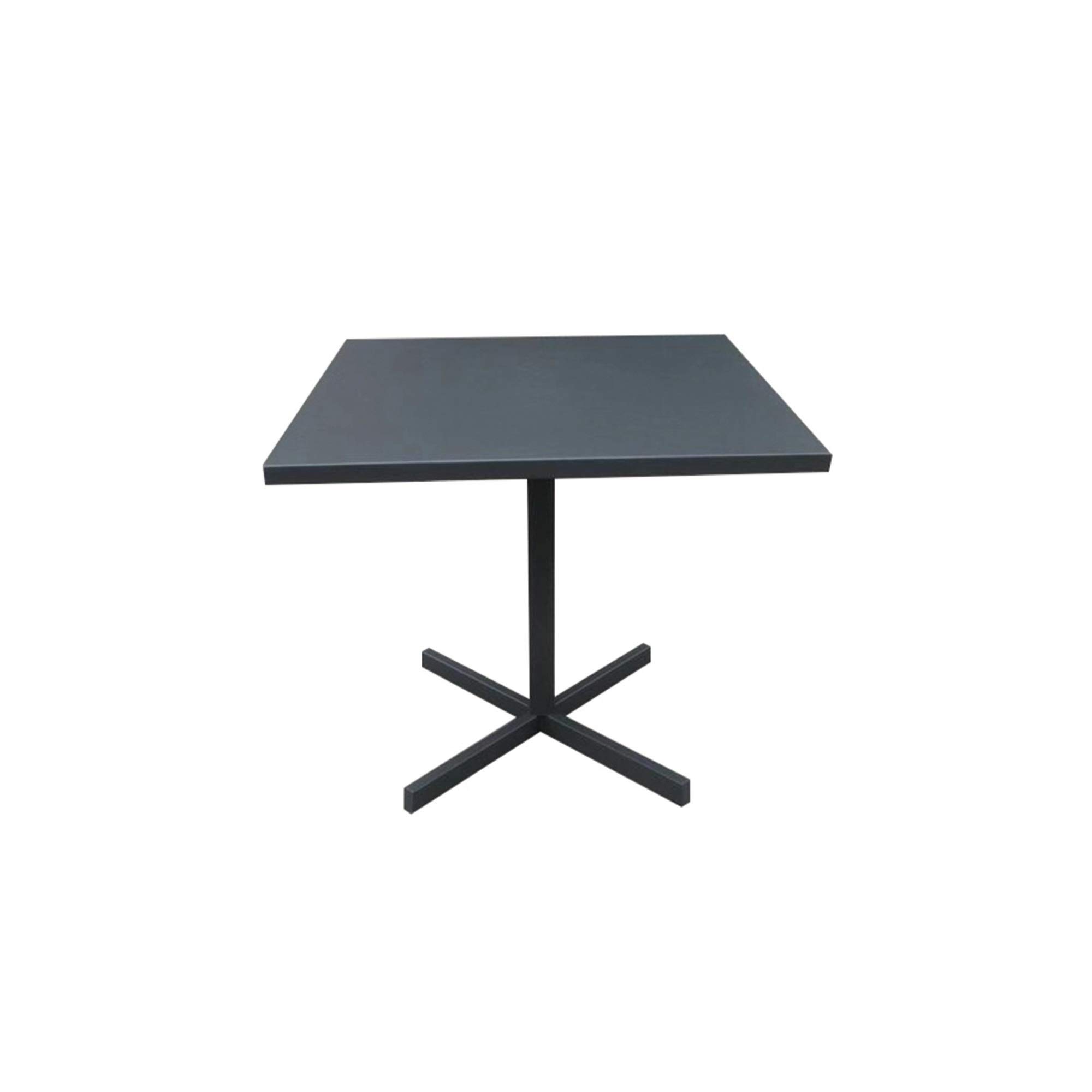 Whiteline Modern Living DT1679-GRY Grey Belle Outdoor Folding Square Dining Table - Steel Frame, Weather-Resistant for Patio, Garden, and Poolside Dining