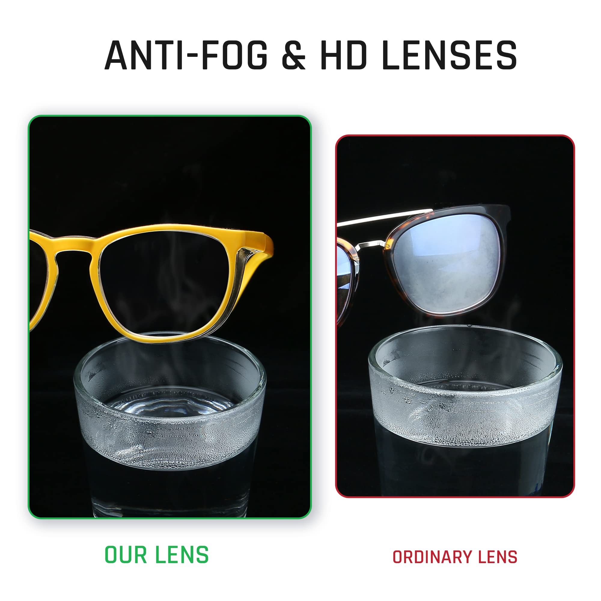 Stylish Safety Glasses - Clear Anti-Fog Anti-Scratch Protective Eyewear for Men & Women | Perfect for Construction, Lab Work & DIY Projects