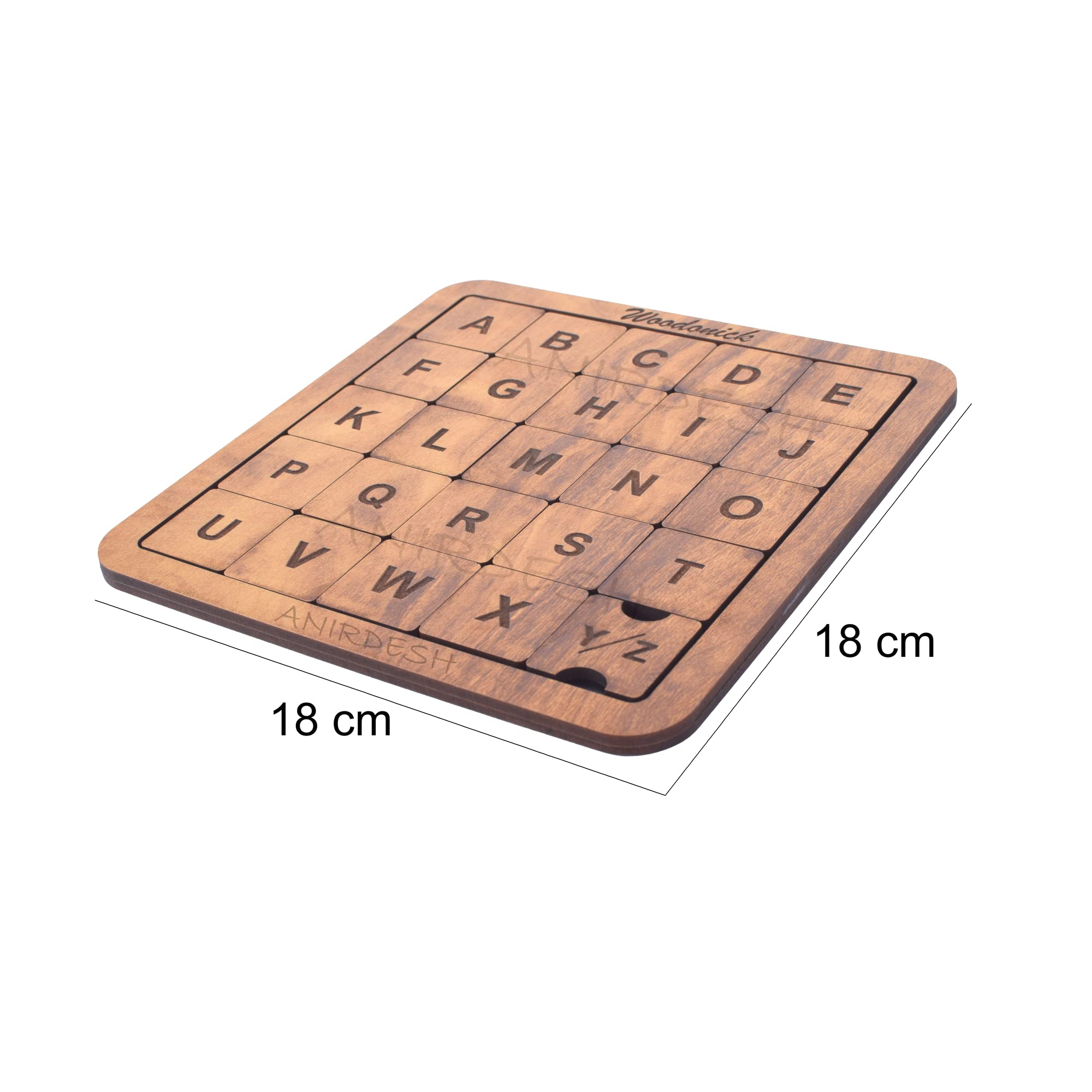 Anirdesh Wooden Mind Bending Puzzle - Brain Teaser IQ Game for Adults & Kids | Alphabet Learning Toy | Perfect for Classroom, Office & Family Game Night