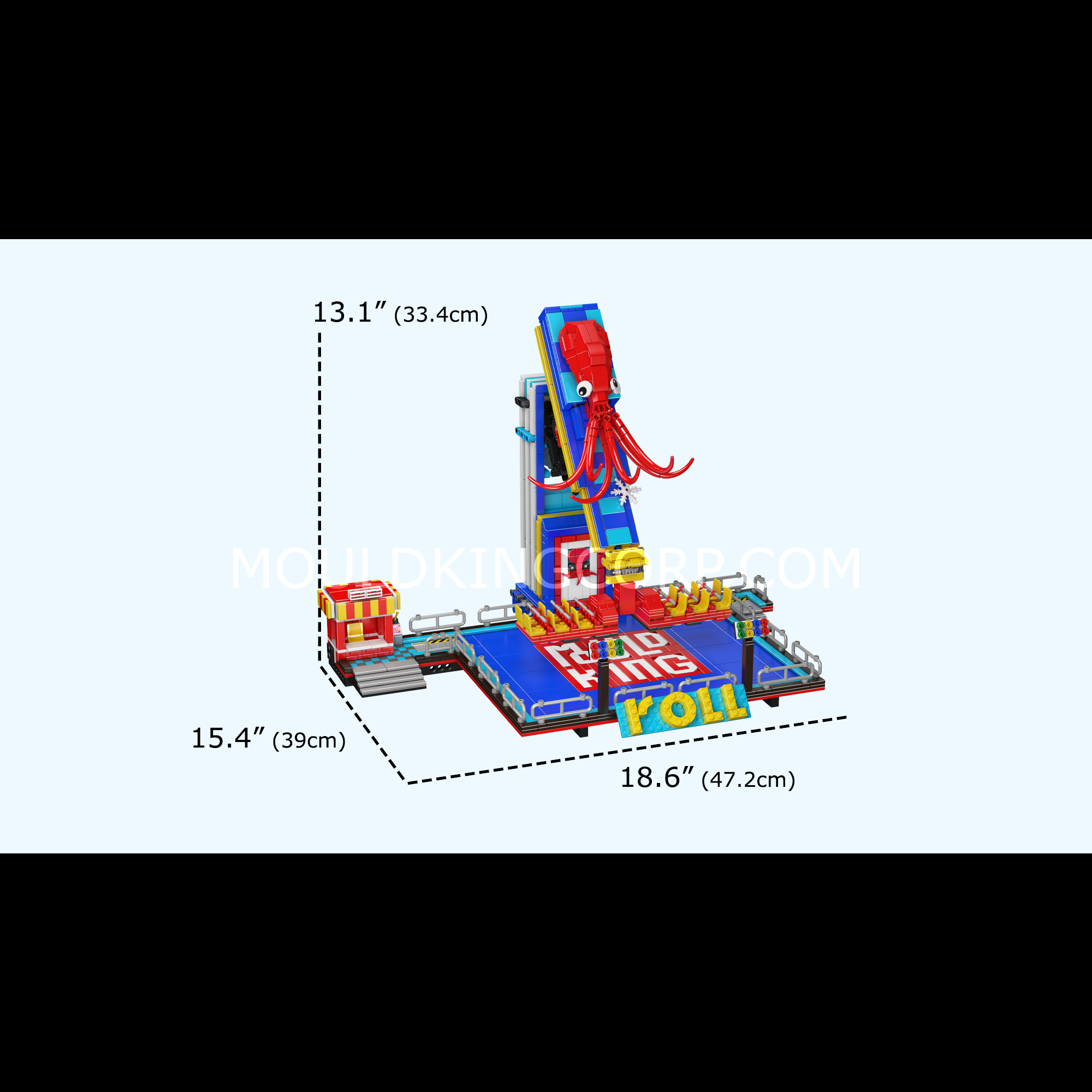 Mould King 11015 Octopus Swing Ride Building Blocks Set - 1,668 Pieces STEM Toy for Kids & Adults | Perfect for Creative Play, Birthday Gifts & Home Decoration