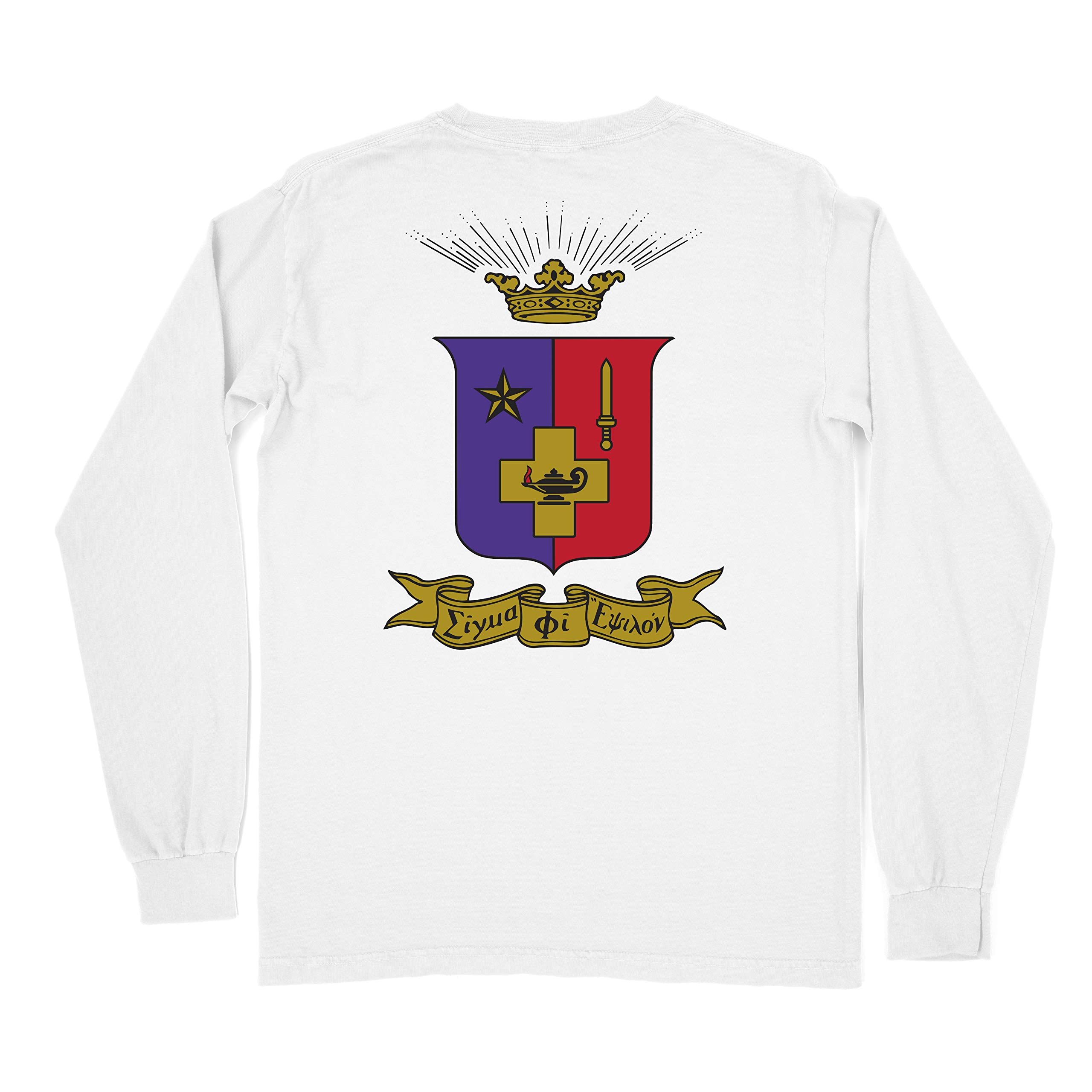 Sigma Phi Epsilon Fraternity Crest Comfort Colors Long Sleeve T-Shirt | Greek Life Apparel | Perfect for Brotherhood Events, Campus Wear & Alumni Gatherings