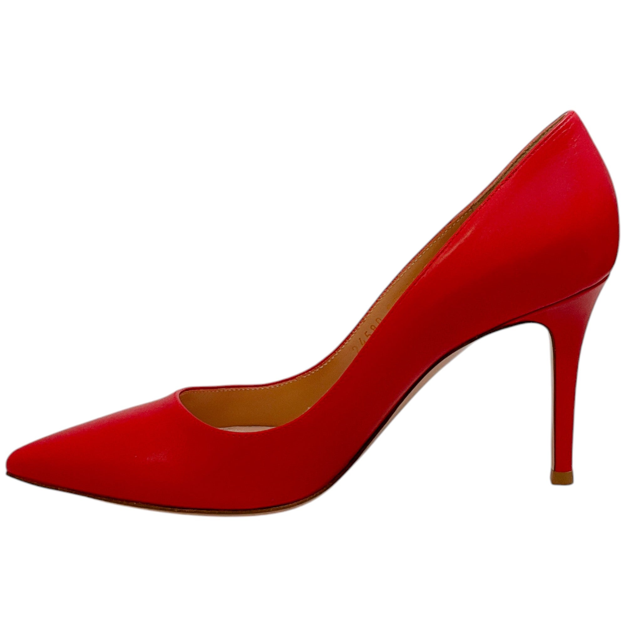 Gianvito Rossi Tabasco Red Leather Gianvito 85 Pumps - Elegant High Heels for Women, Perfect for Parties, Weddings & Office Wear