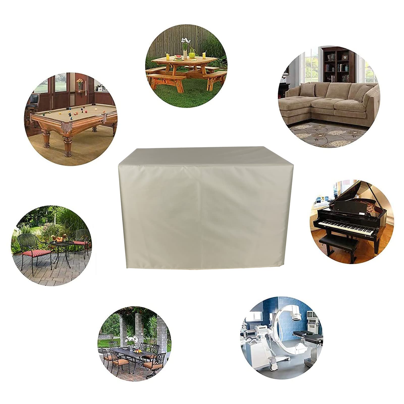Heavy Duty Waterproof Outdoor Patio Bistro Table & Chairs Cover 138x102x35 Inch - Fade Resistant, All-Weather Protection for Garden, Deck, Backyard Furniture - Perfect for Rain, Snow, Sun & Wind Protection