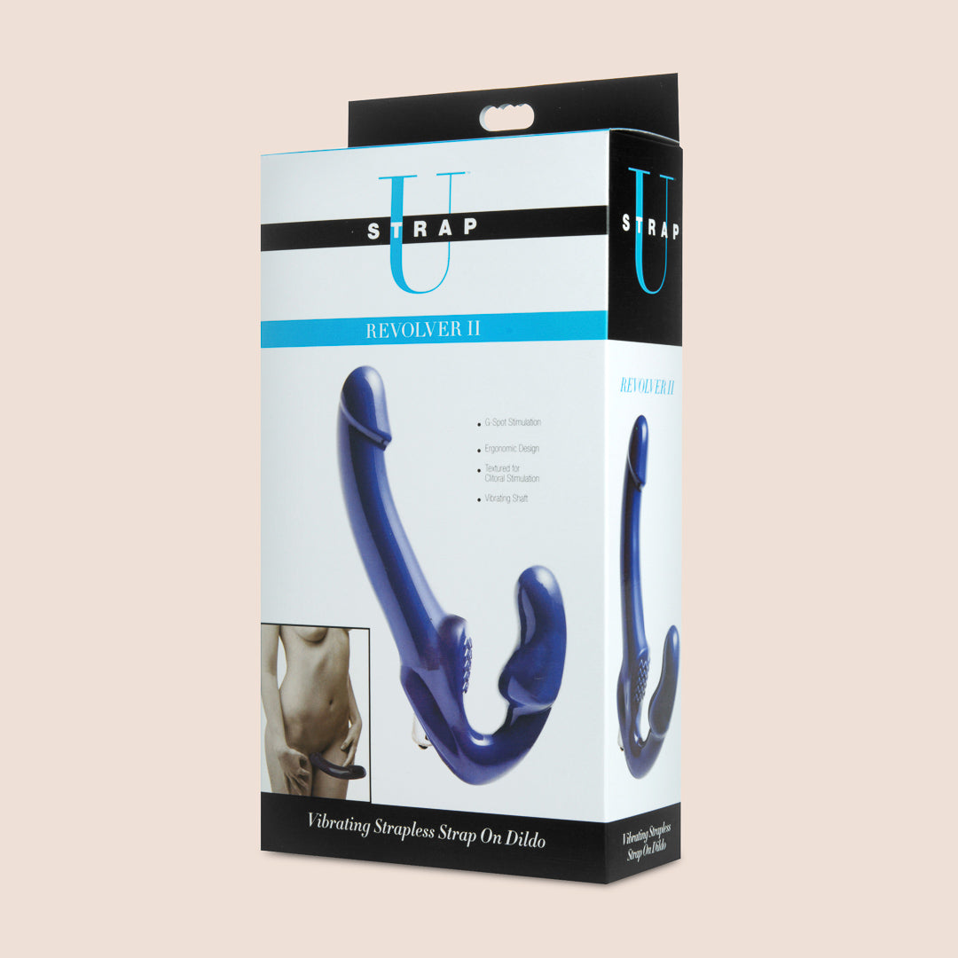 Revolver II Strapless Strap-On Dildo - Powerful Vibrating G-Spot Stimulator for Couples & Solo Play | Waterproof & Body-Safe Silicone | Perfect for Lesbian, Pegging & Intimate Bonding
